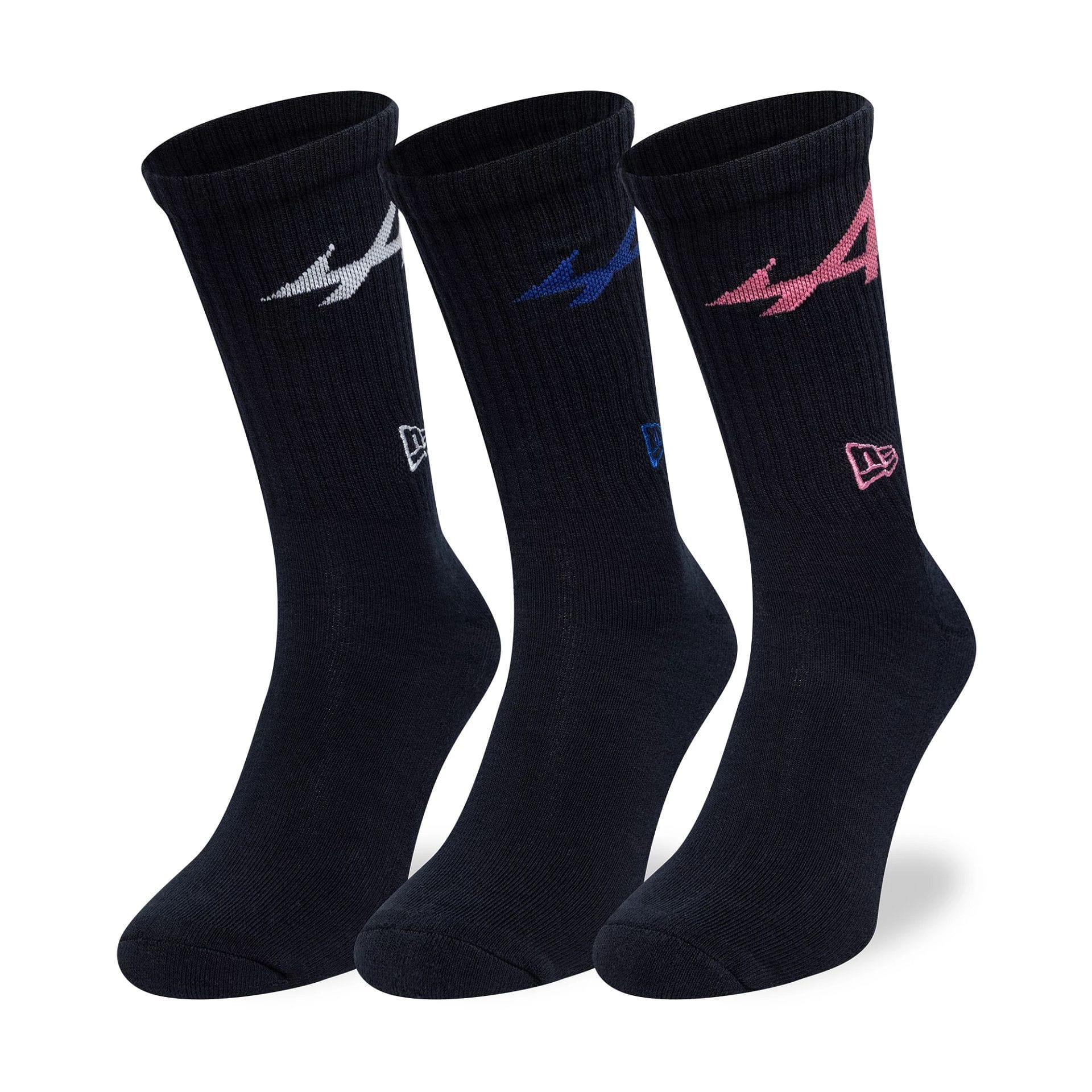 Alpine Racing Alpine Logo Navy 3 Pack Crew Socks