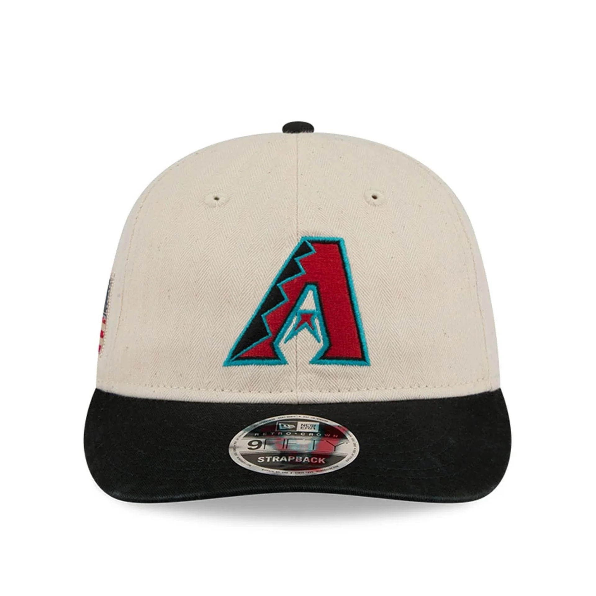 Arizona Diamondbacks MLB Americana Herringbone White Retro Crown 9FIFTY Adjustable Cap - Image 4