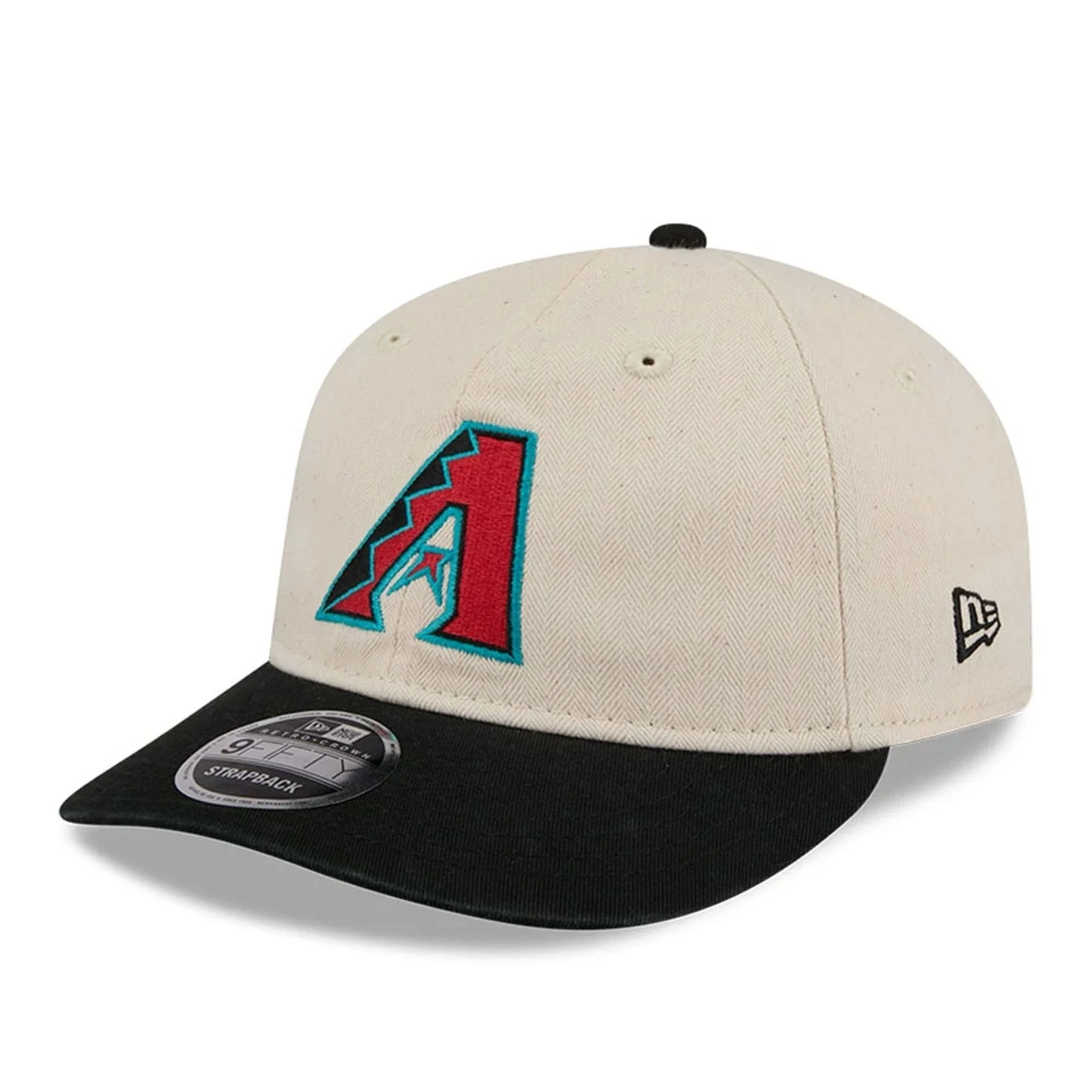 Arizona Diamondbacks MLB Americana Herringbone White Retro Crown 9FIFTY Adjustable Cap - Image 5