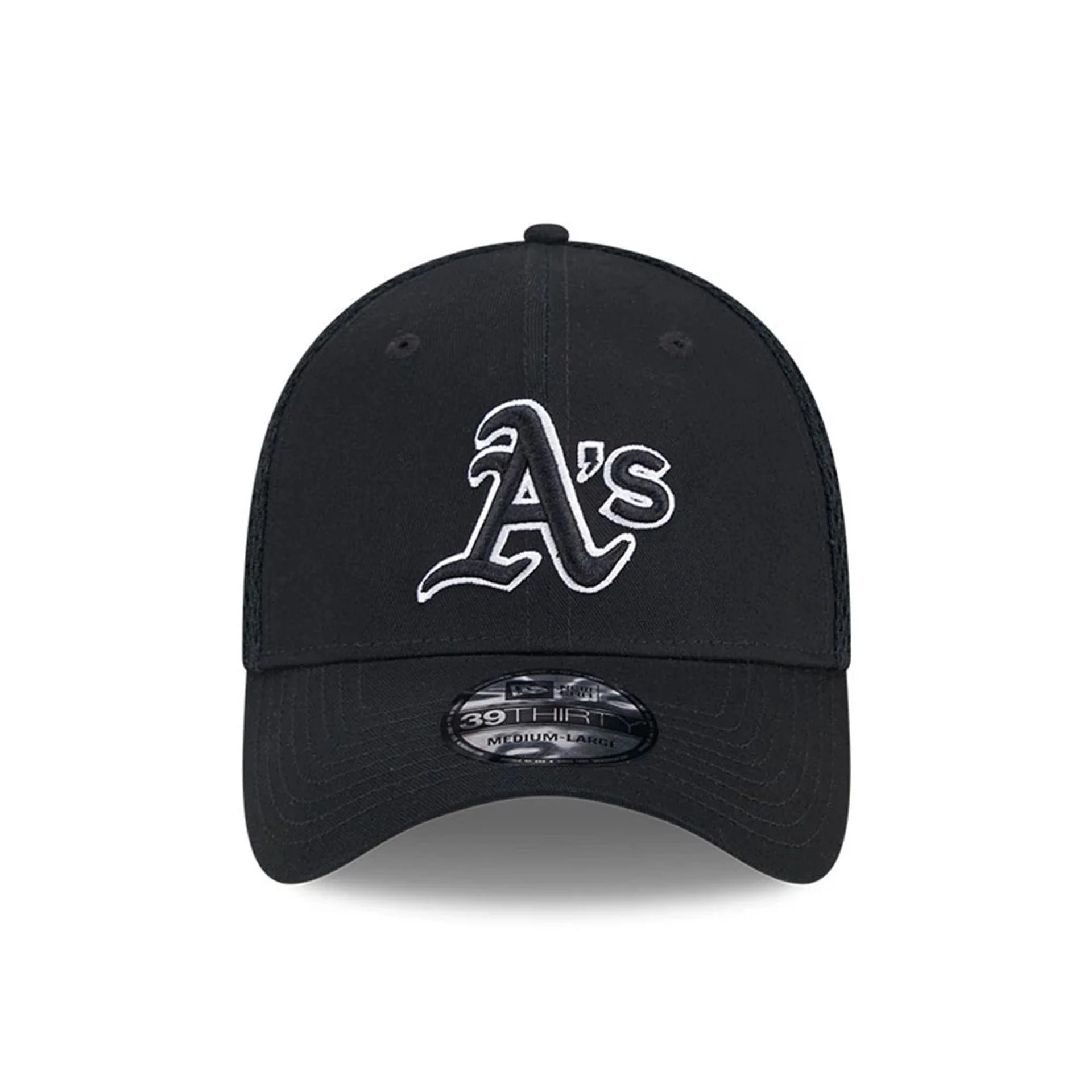 Athletics MLB Evergreen Neo Black 39THIRTY Stretch Fit Cap - Image 3