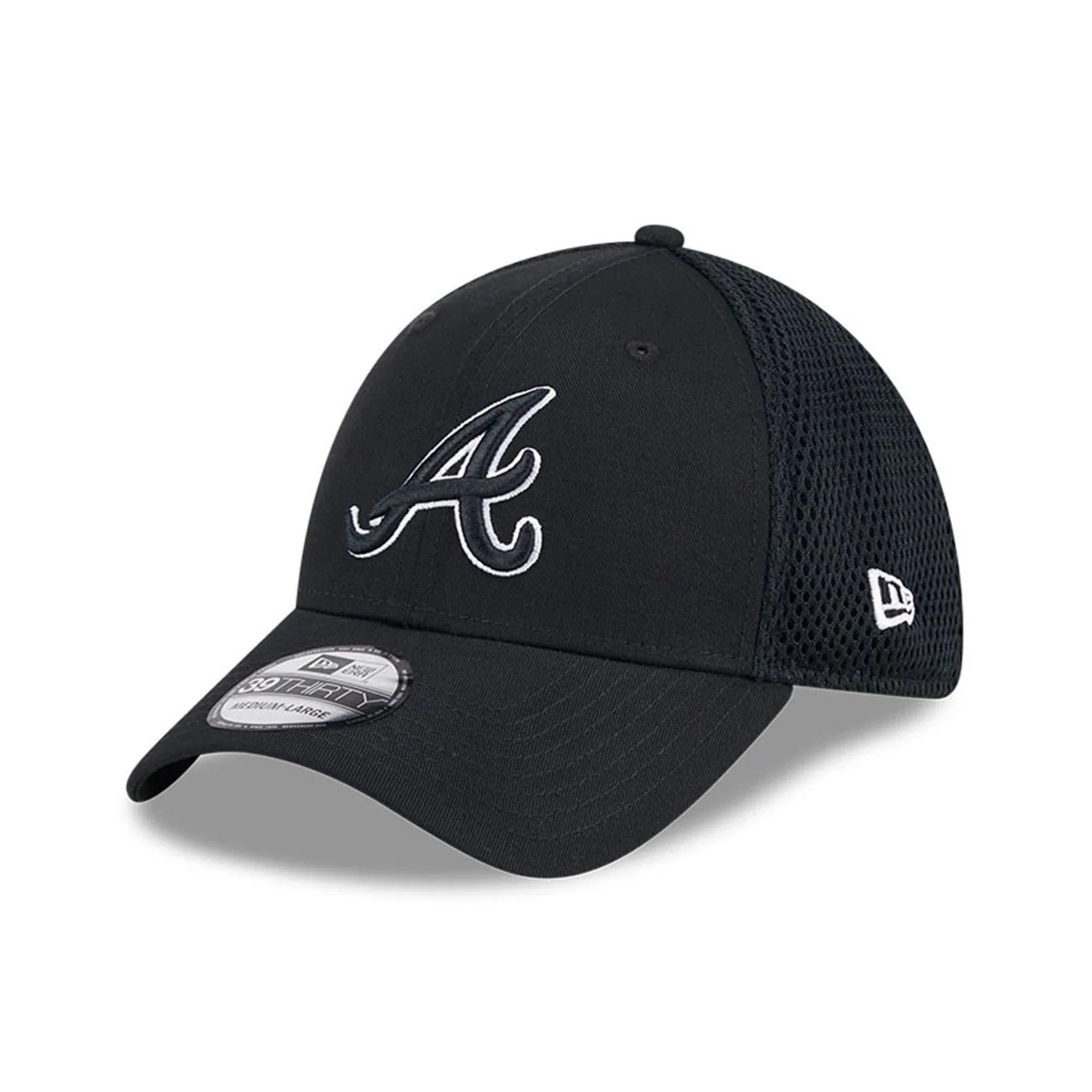 Atlanta Braves MLB Evergreen Neo Black 39THIRTY Stretch Fit Cap