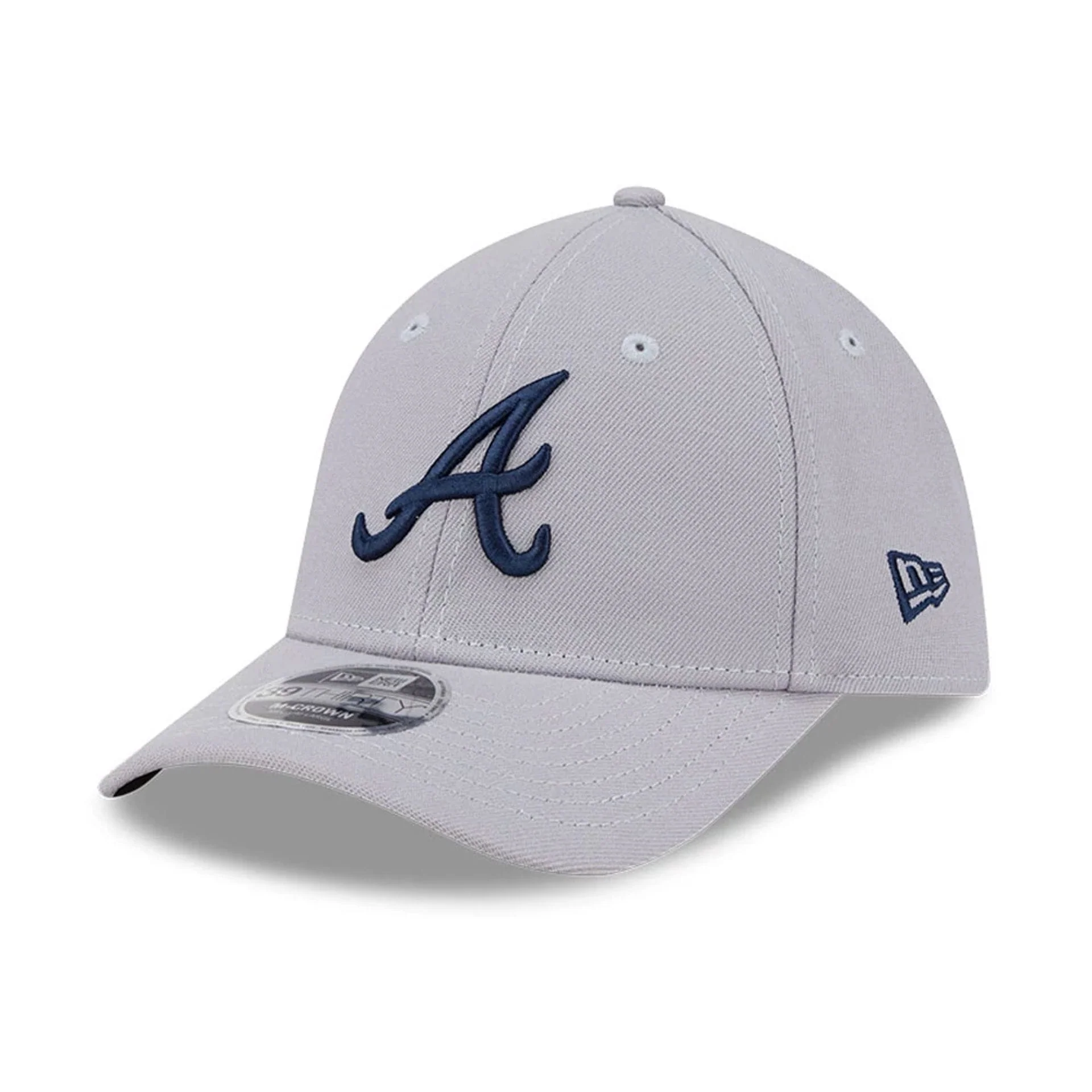Atlanta Braves MLB Grey 39THIRTY M-Crown Stretch Fit Cap