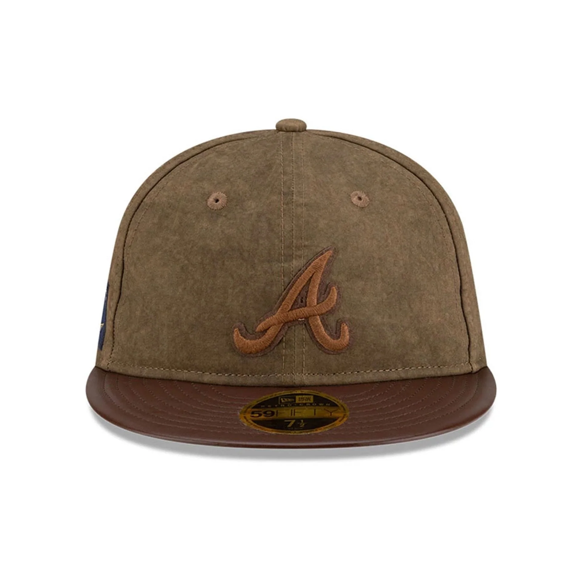 Atlanta Braves MLB Open Brown Retro Crown 59FIFTY Fitted Cap - Image 3