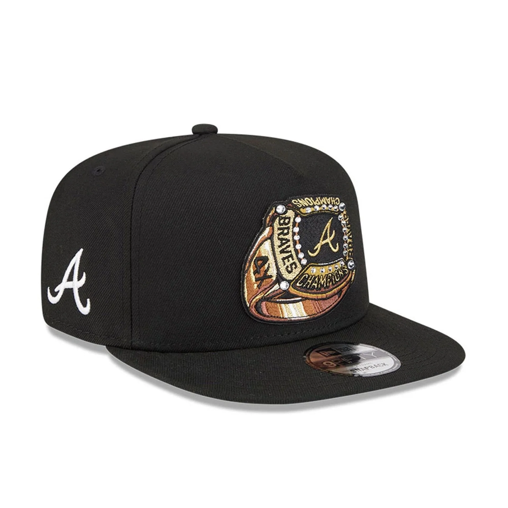Atlanta Braves MLB Ring Black 9FIFTY A-Frame Snapback Adjustable Cap