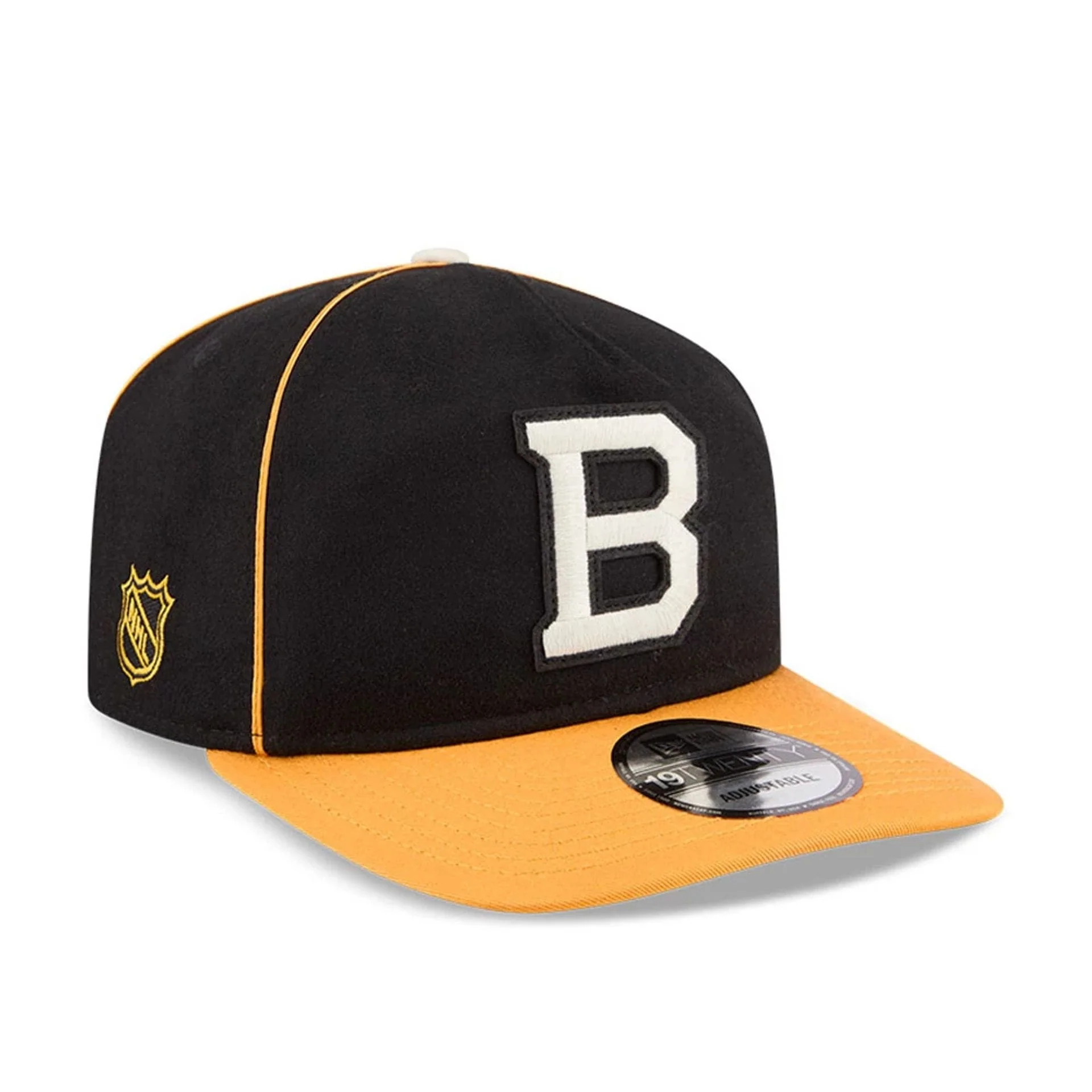 Boston Bruins NHL Felt Logo Black 19TWENTY Adjustable Cap