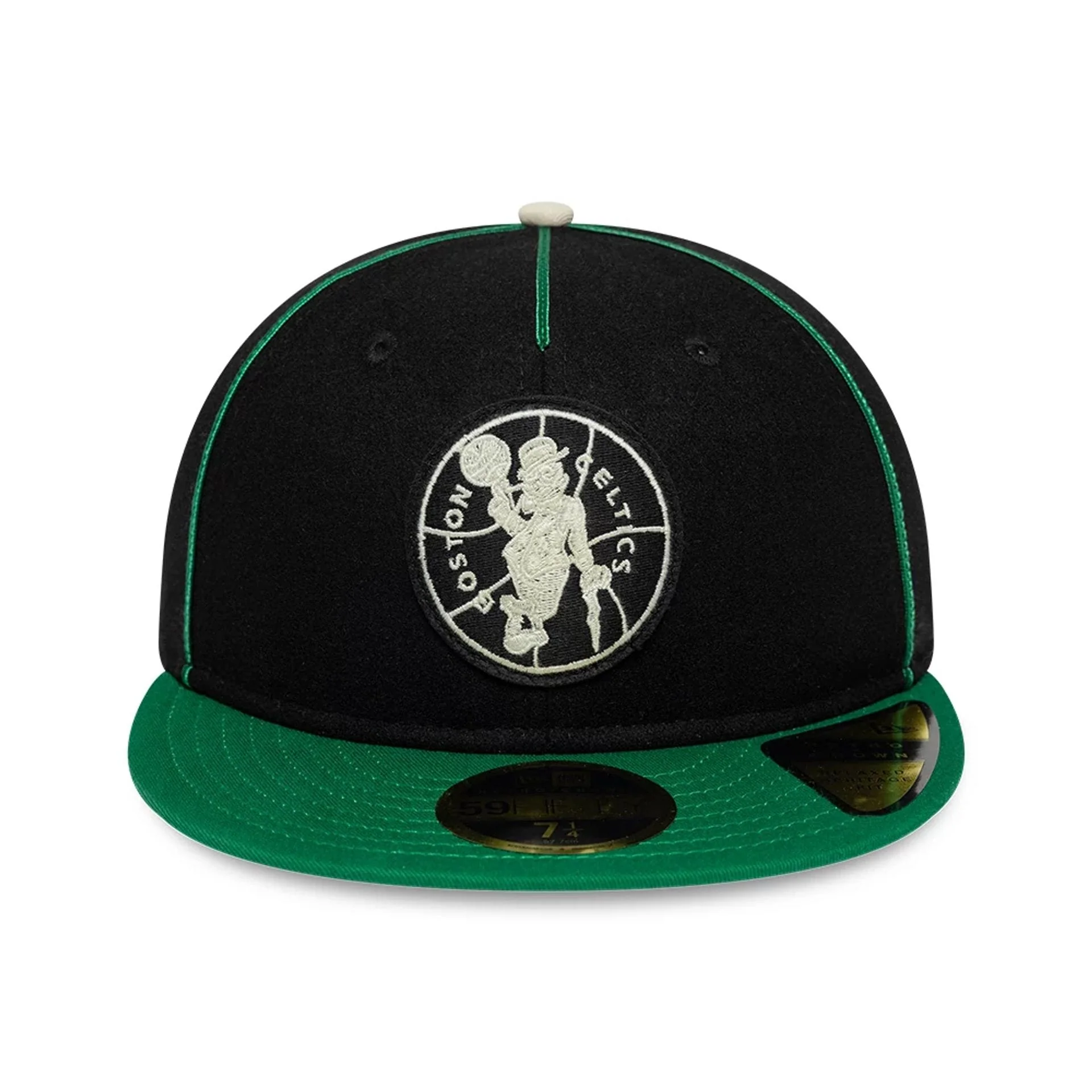 Boston Celtics NBA Felt Logo Green Retro Crown 59FIFTY Fitted Cap - Image 2
