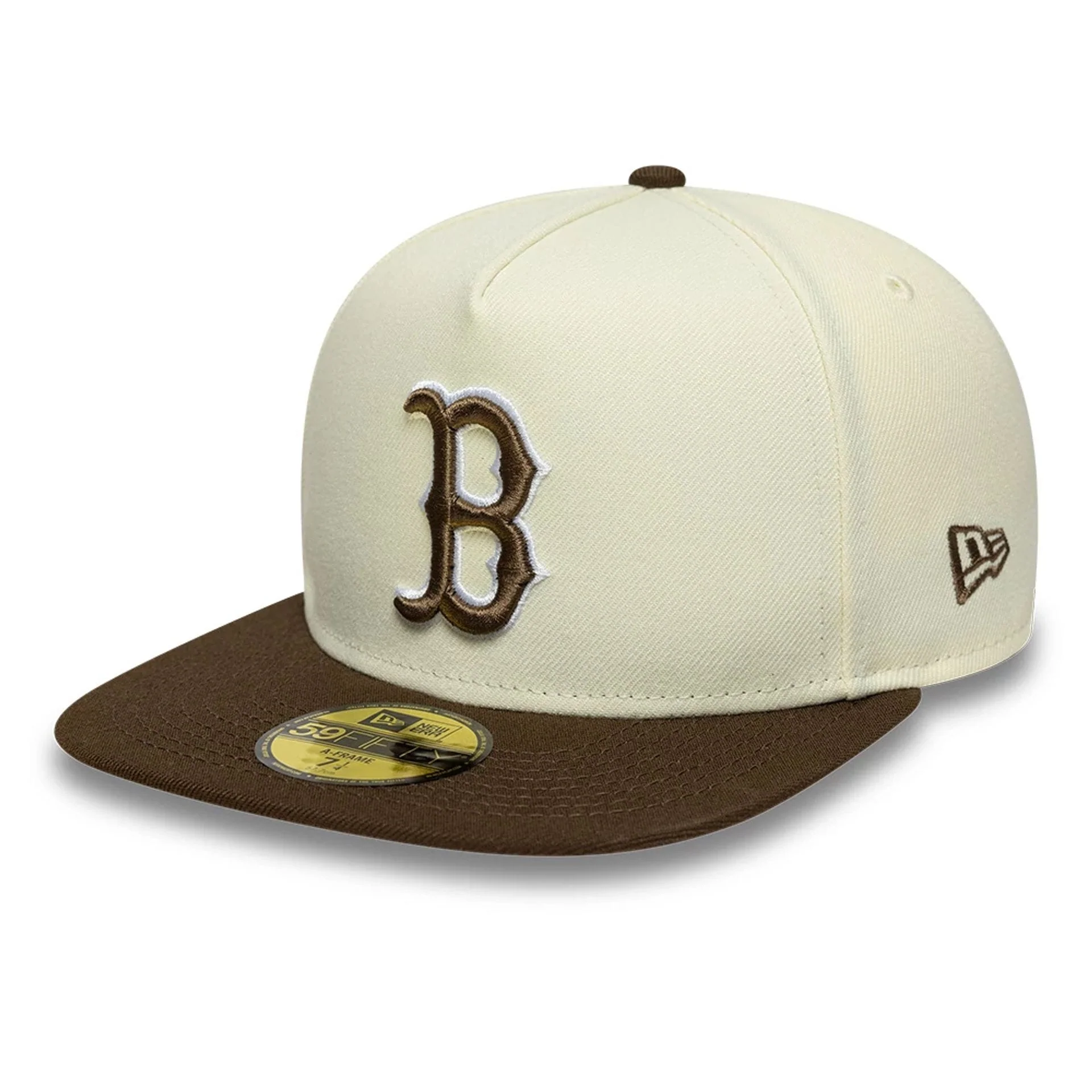 Boston Red Sox MLB Cream 59FIFTY A-Frame Fitted Cap