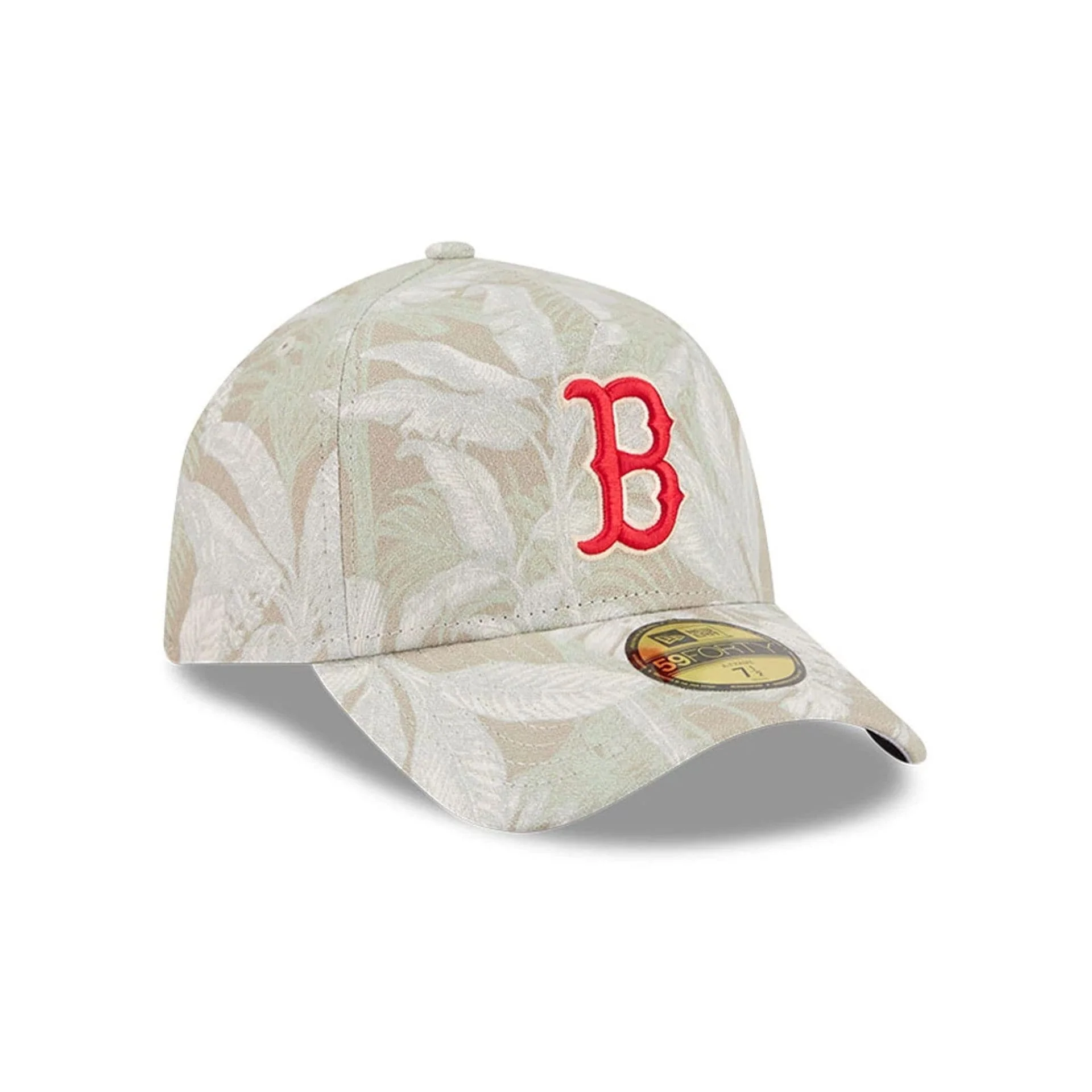 Boston Red Sox MLB Leafy Palm Light Beige 59FORTY A-Frame Fitted Cap - Image 4