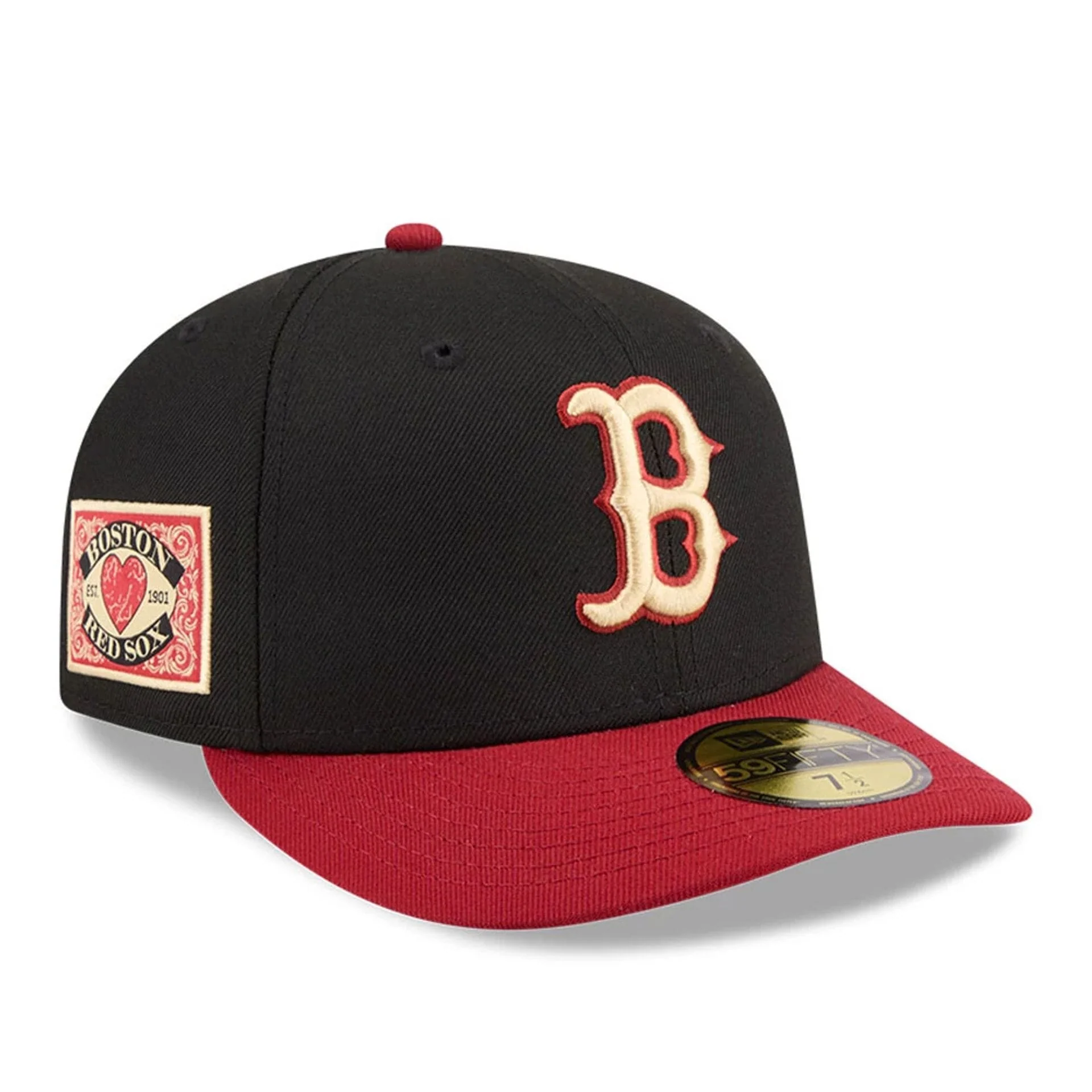 Boston Red Sox MLB Team Cards Black 59FIFTY Fitted Cap
