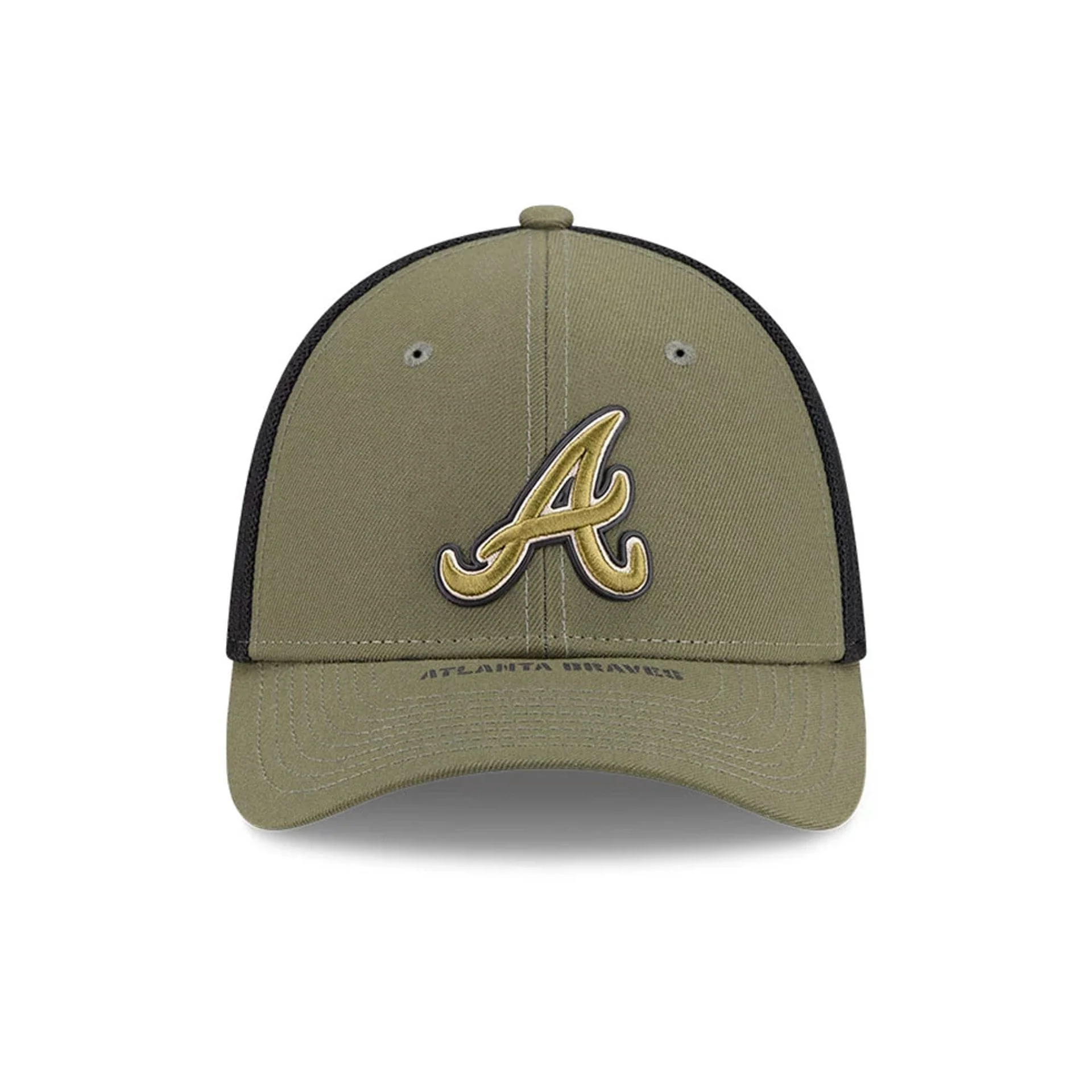 Braves MLB Armed Forces Day 2026 Green 39THIRTY M-Crown Stretch Fit Cap - Image 2
