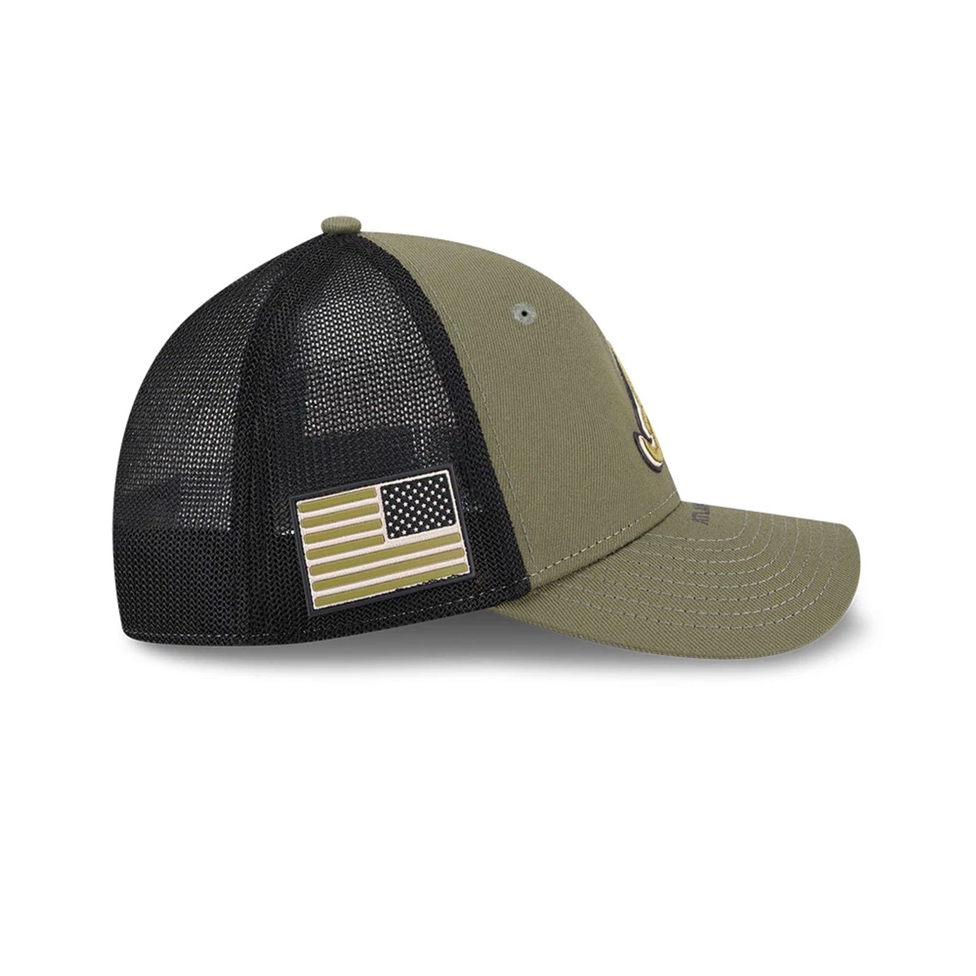 Braves MLB Armed Forces Day 2026 Green 39THIRTY M-Crown Stretch Fit Cap - Image 4