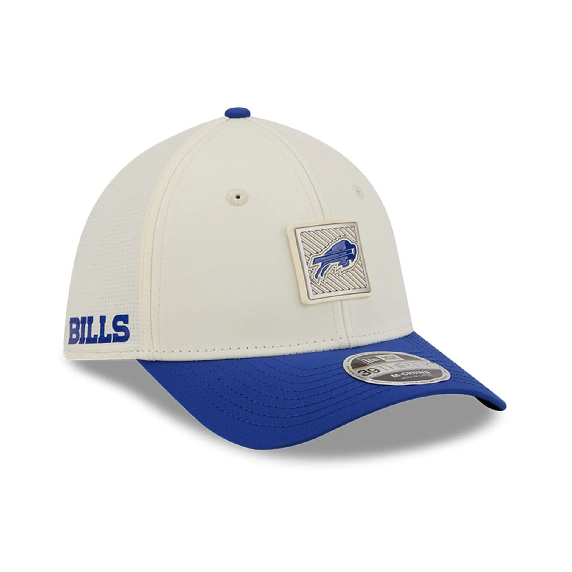 Buffalo Bills NFL Training 2026 White 39THIRTY M-Crown Stretch Fit Cap