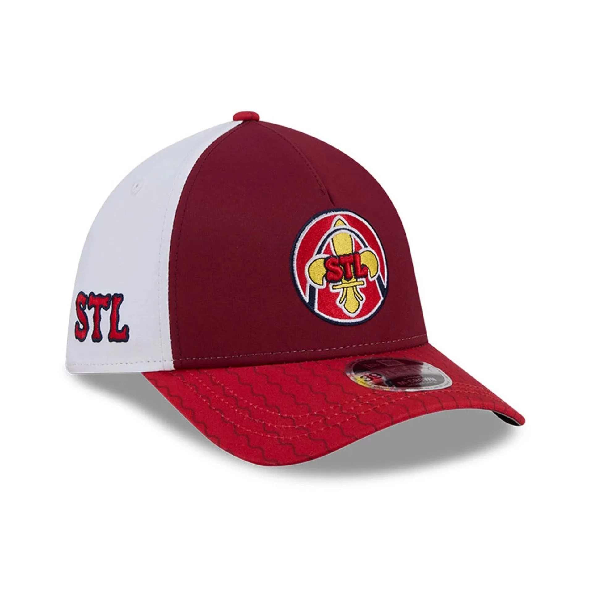 Cardinals MLB City Connect Red 39THIRTY M-Crown A-Frame Stretch Fit Cap