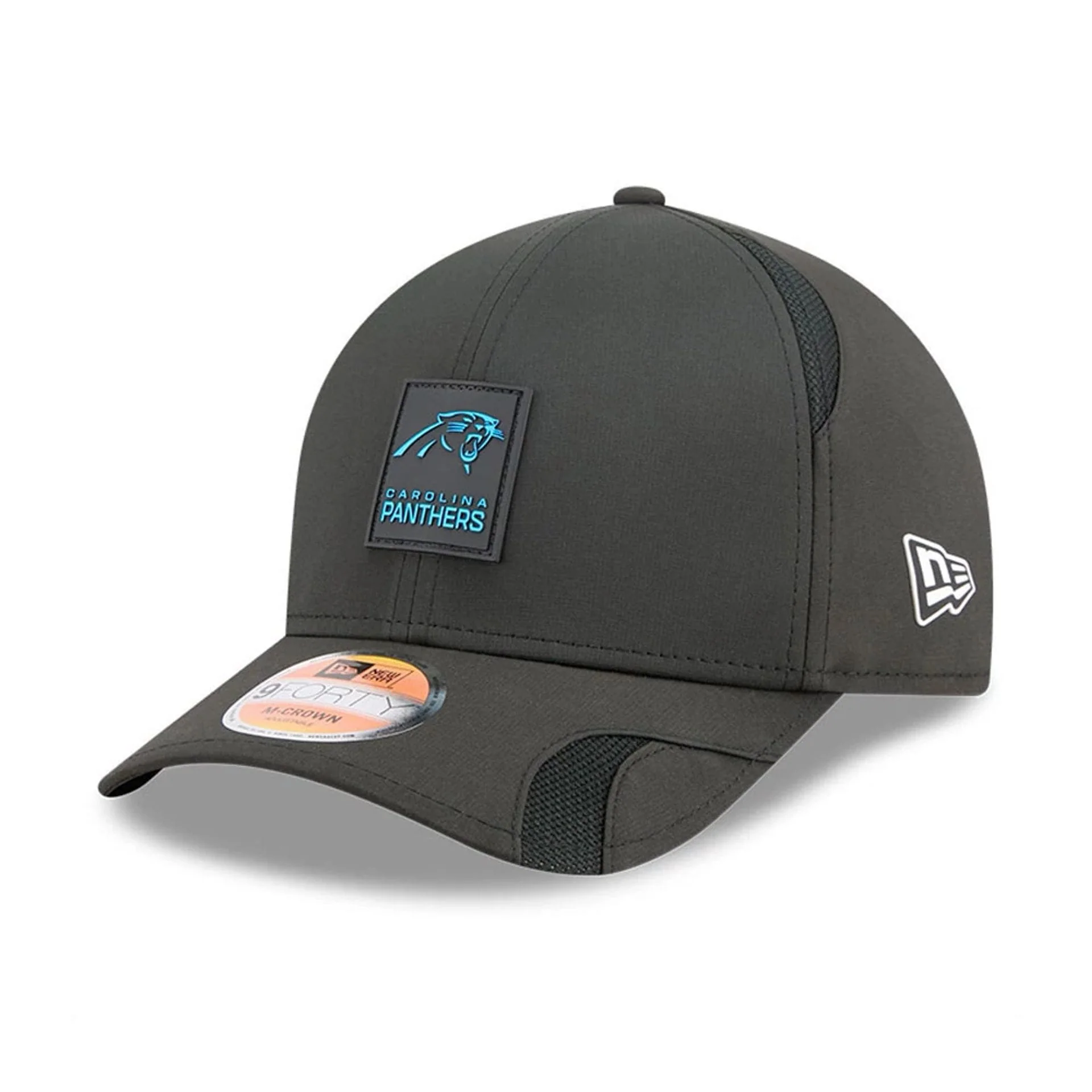 Carolina Panthers NFL Sideline 2025 Black 9FORTY M-Crown Adjustable Cap