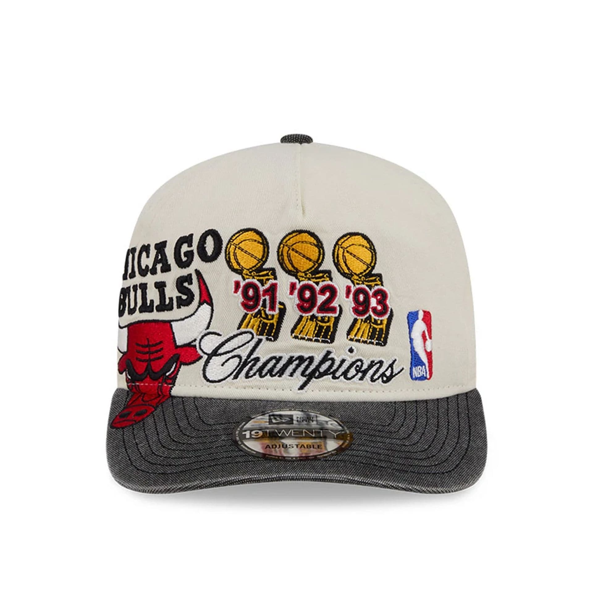 Chicago Bulls NBA Hardwood Classic Black 19TWENTY Adjustable Cap - Image 3