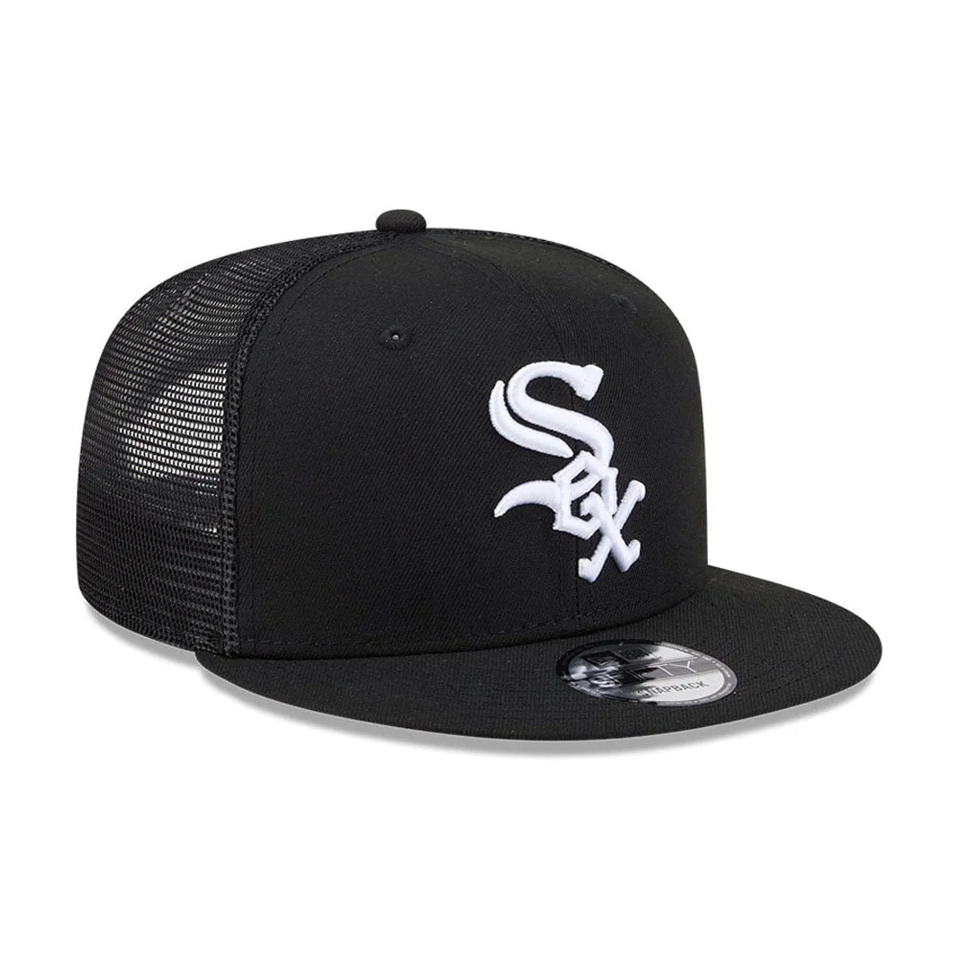 Chicago White Sox MLB Evergreen Black 9FIFTY Trucker Adjustable Cap - Image 4