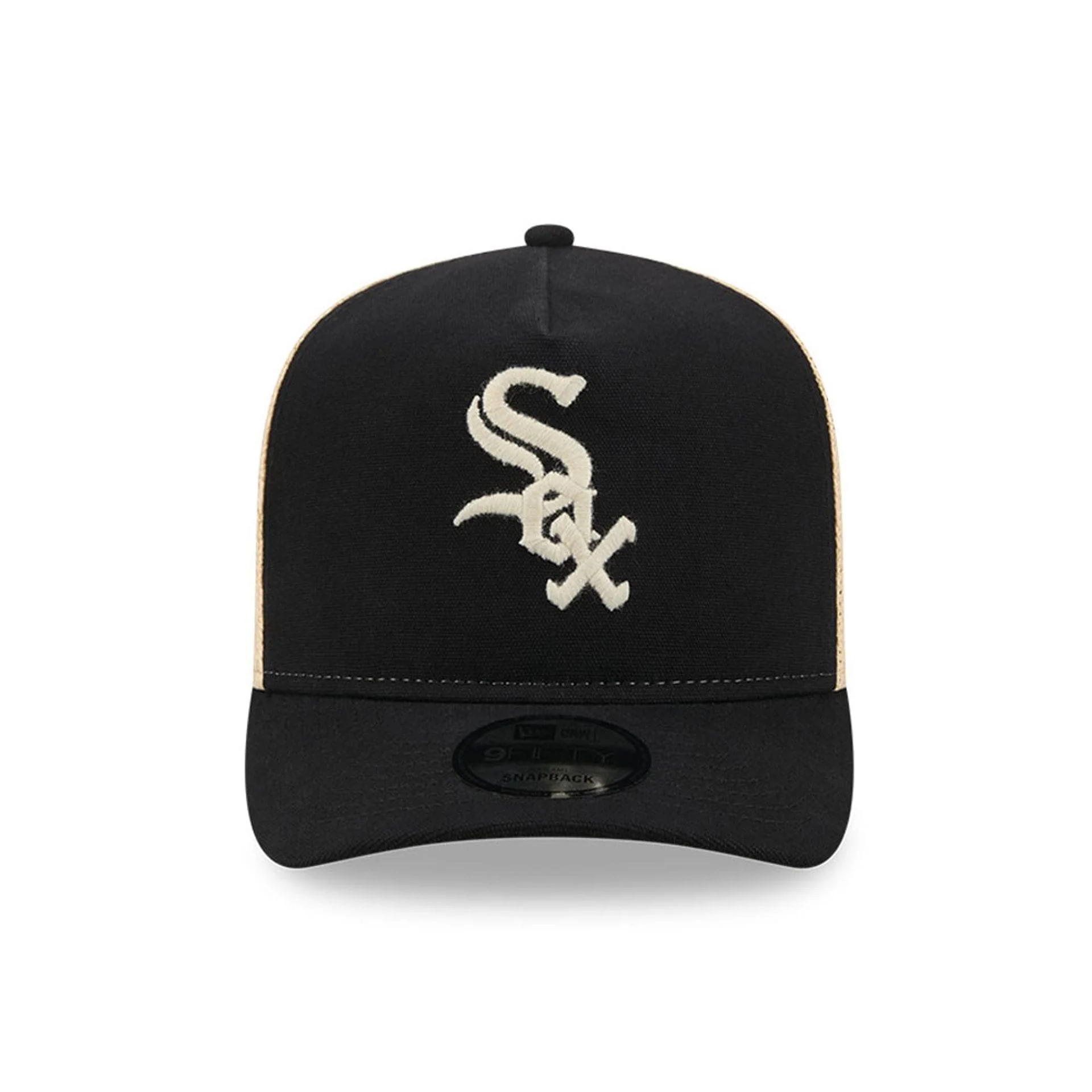 Chicago White Sox MLB Grained Black 9FIFTY A-Frame Snapback Adjustable Cap - Image 3
