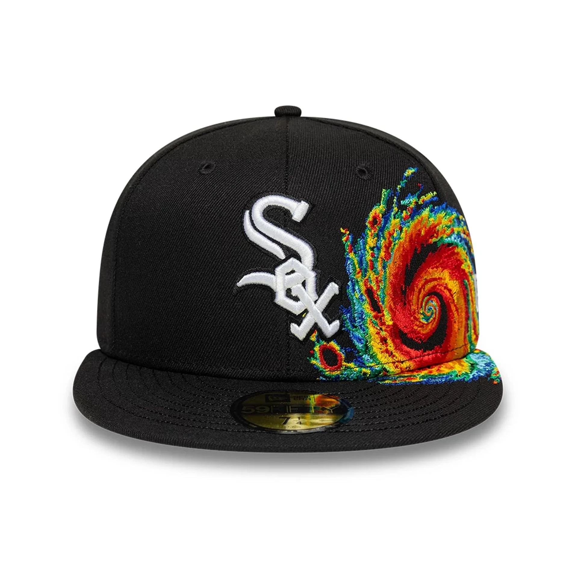 Chicago White Sox MLB Storm Pattern Black 59FIFTY Fitted Cap - Image 2