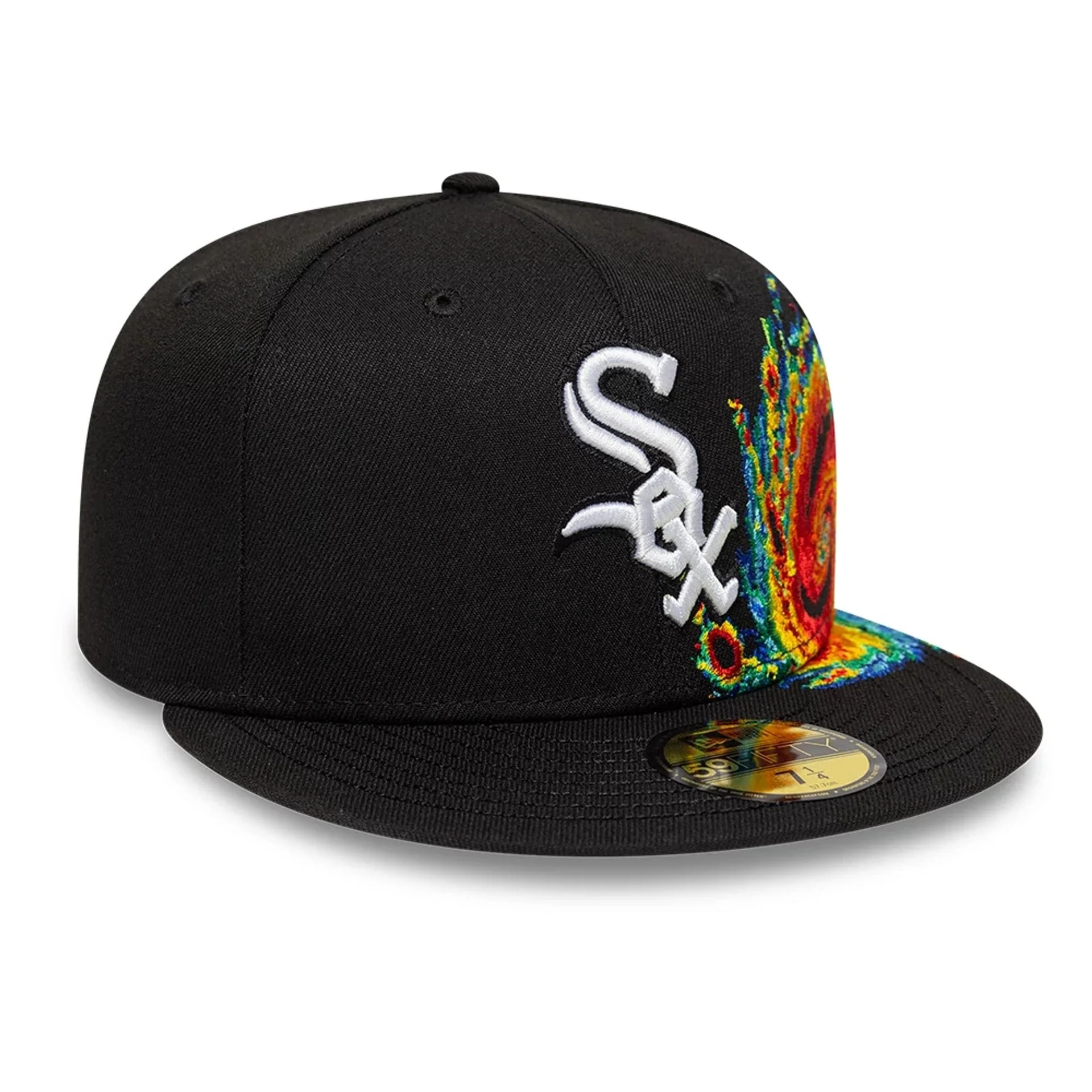 Chicago White Sox MLB Storm Pattern Black 59FIFTY Fitted Cap - Image 3