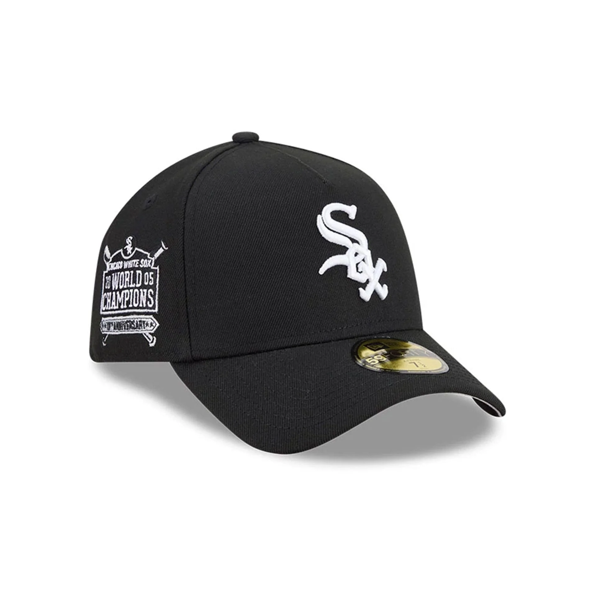 Chicago White Sox MLB Team Side Black 59FORTY A-Frame Fitted Cap