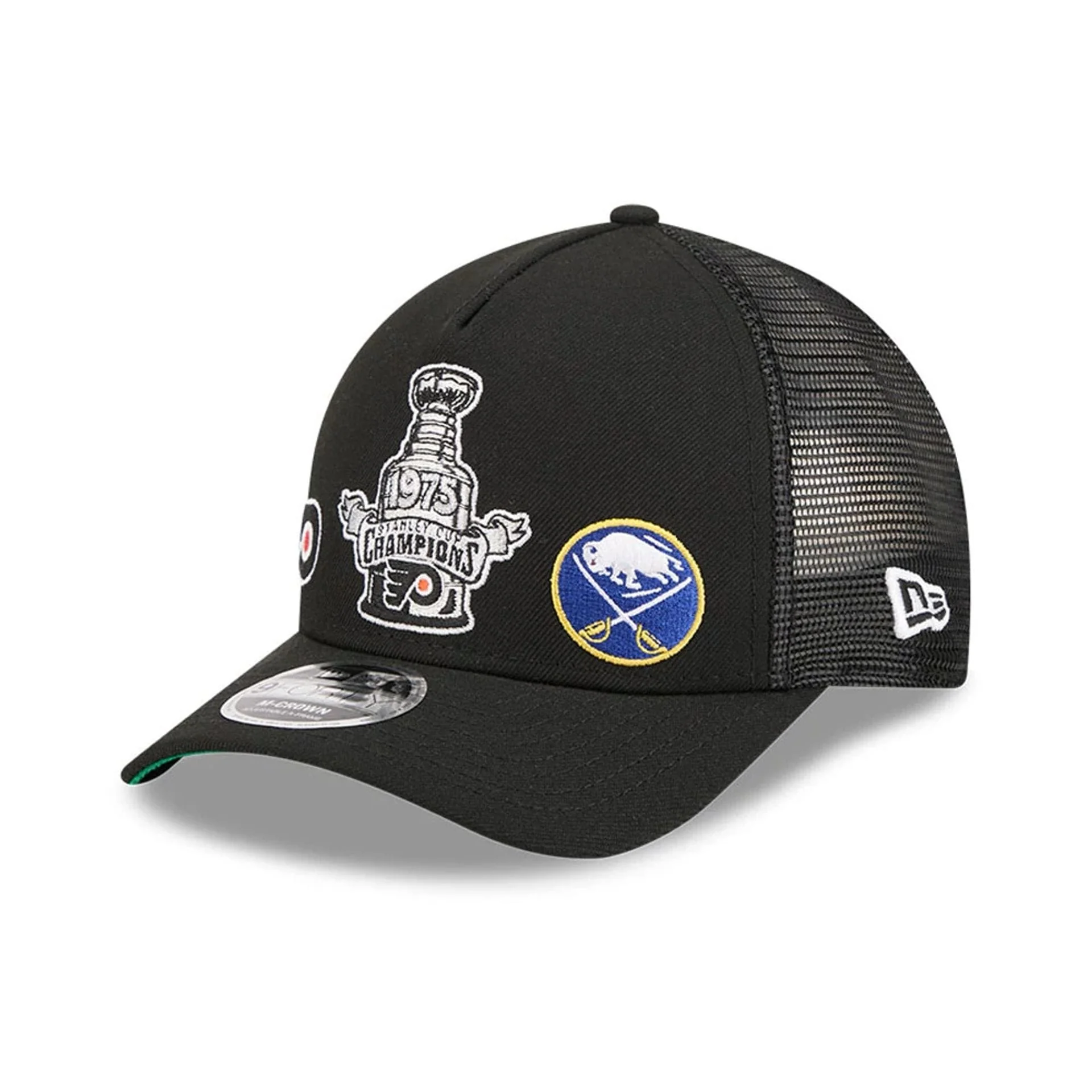 Flyers NHL Stanley Cup Black 9FORTY M-Crown A-Frame Trucker Adjustable Cap