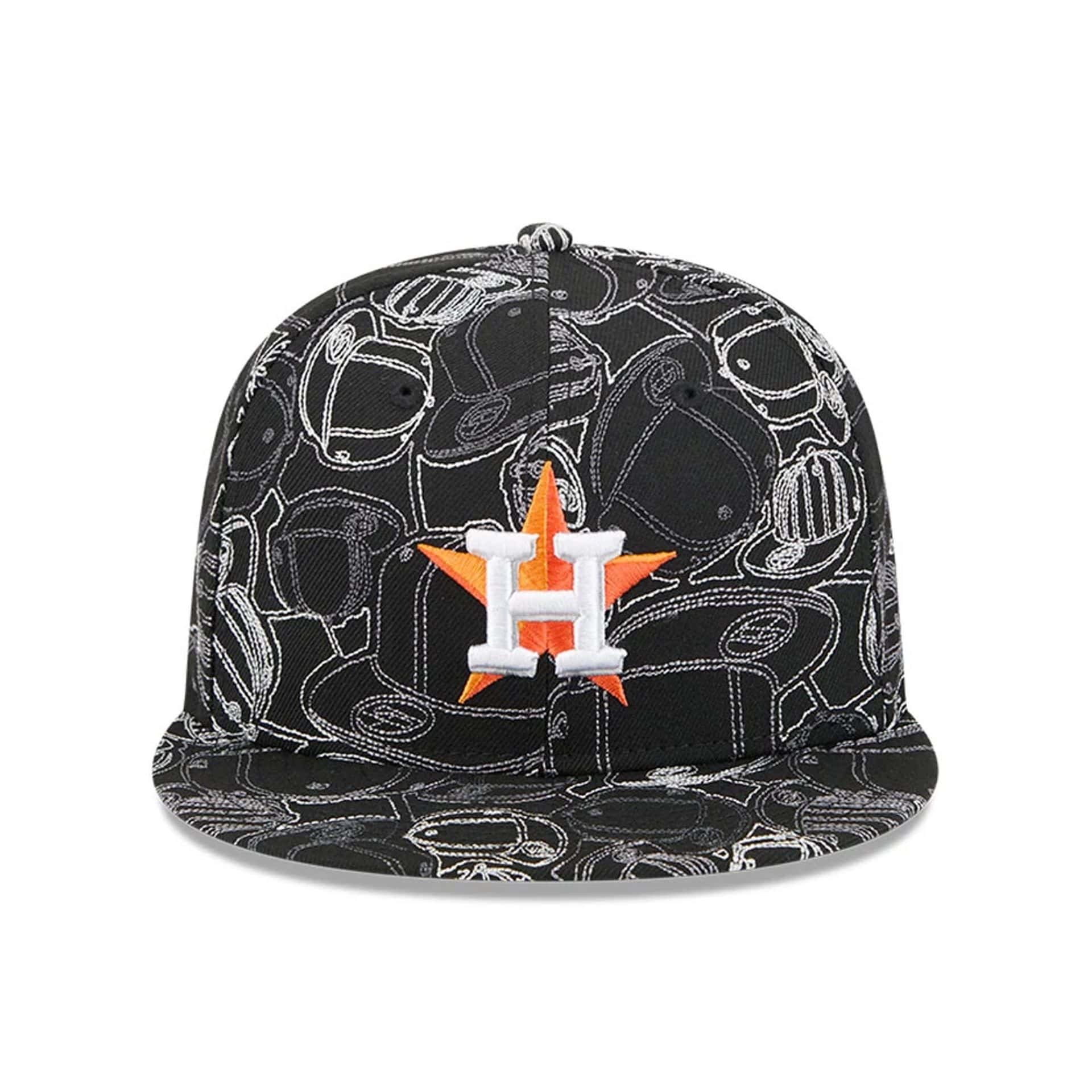 Houston Astros MLB Cap Scramble Black 59FIFTY Fitted Cap - Image 3