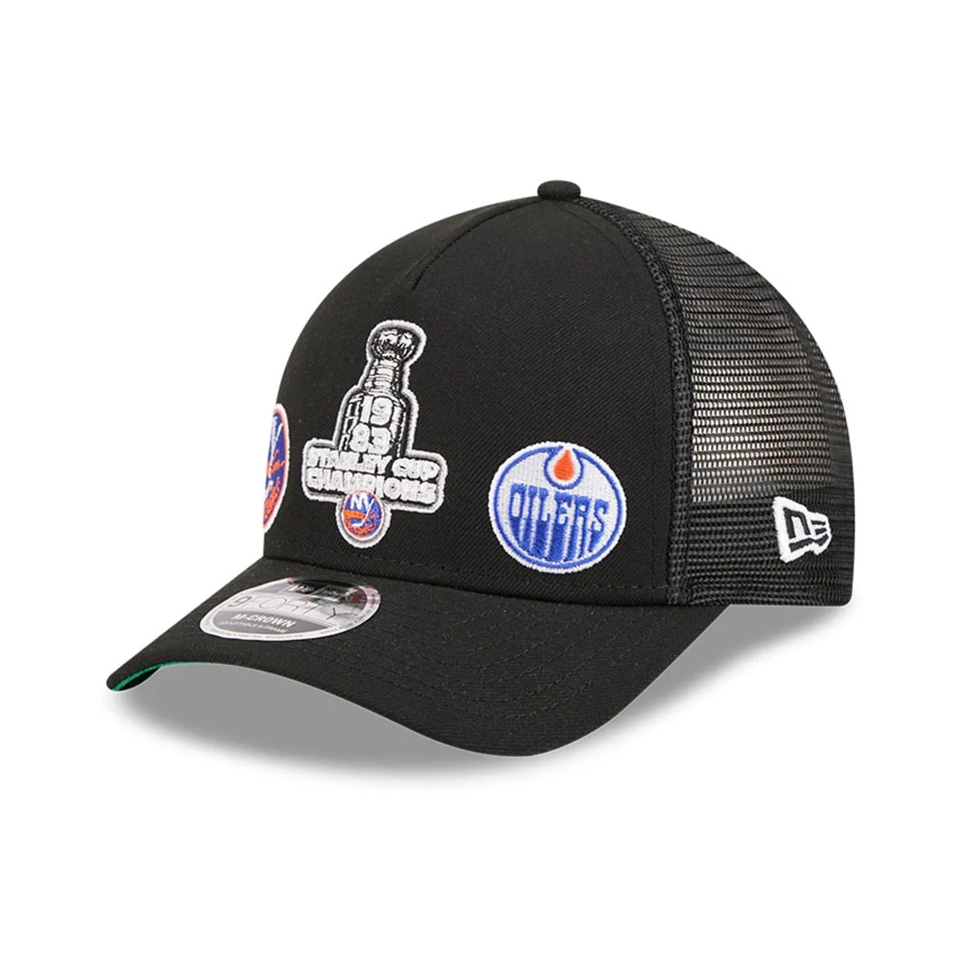 Islanders NHL Stanley Cup Black 9FORTY M-Crown A-Frame Trucker Adjustable Cap