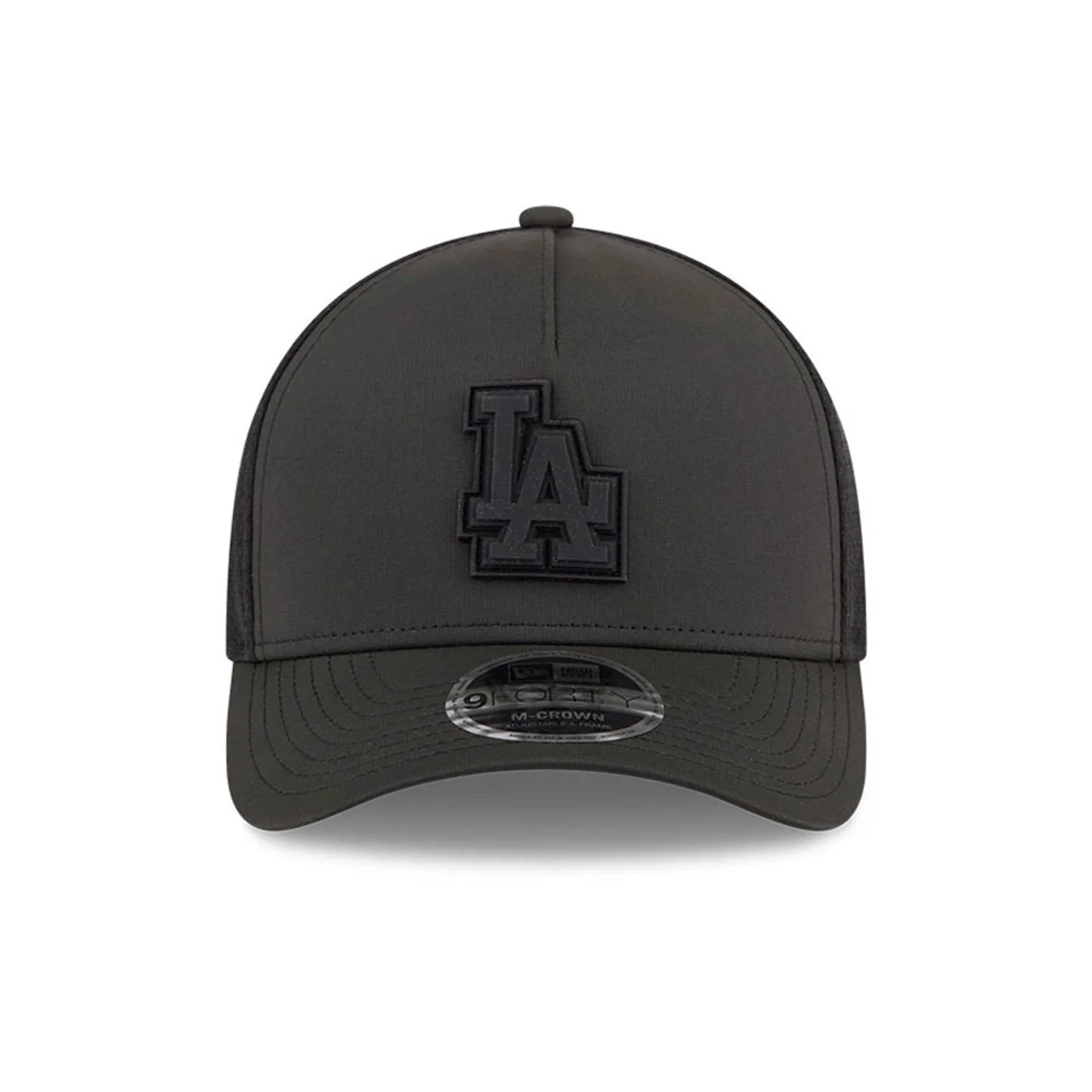 LA Dodgers MLB Badged Black 9FORTY M-Crown A-Frame Trucker Adjustable Cap - Image 3
