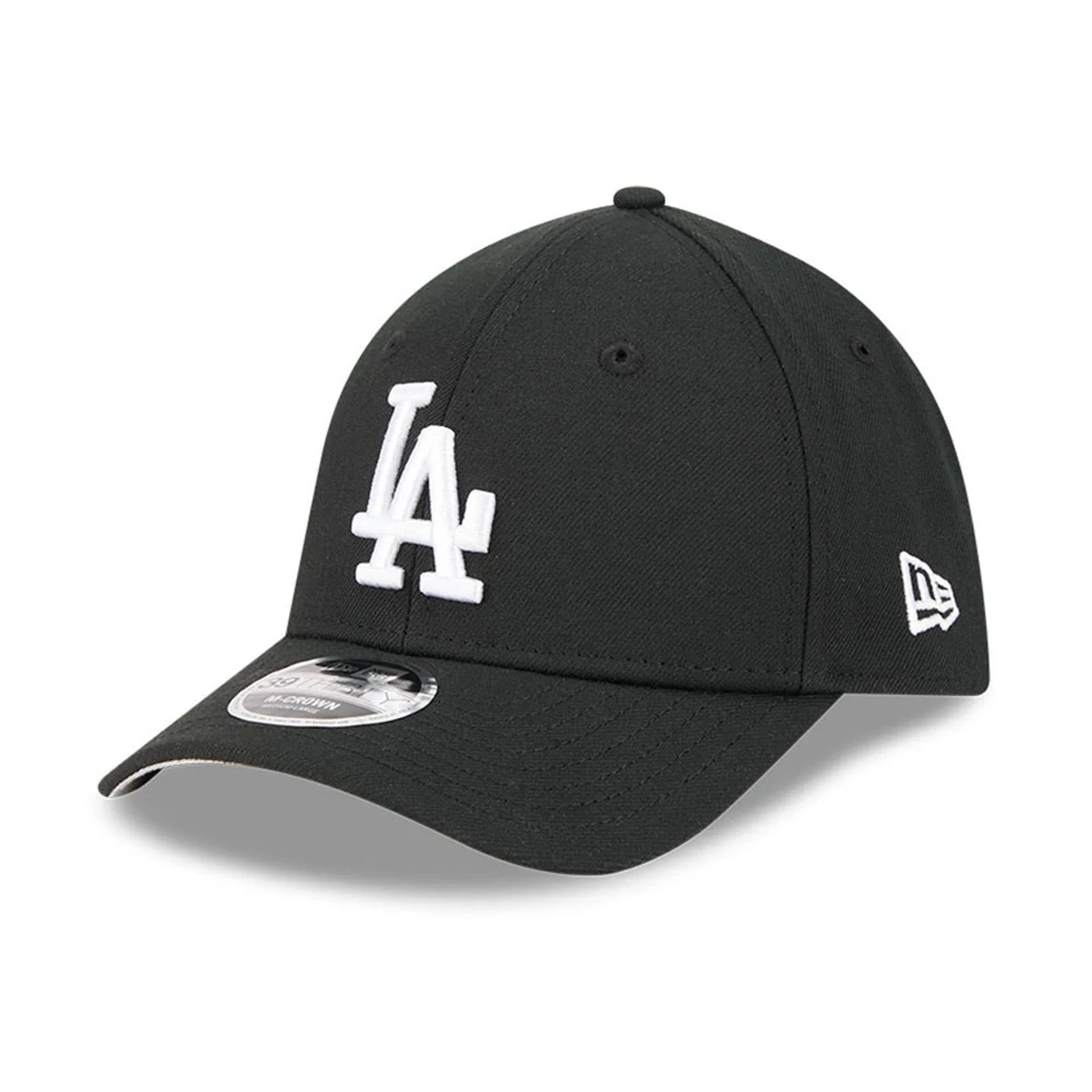 LA Dodgers MLB Black 39THIRTY M-Crown Stretch Fit Cap