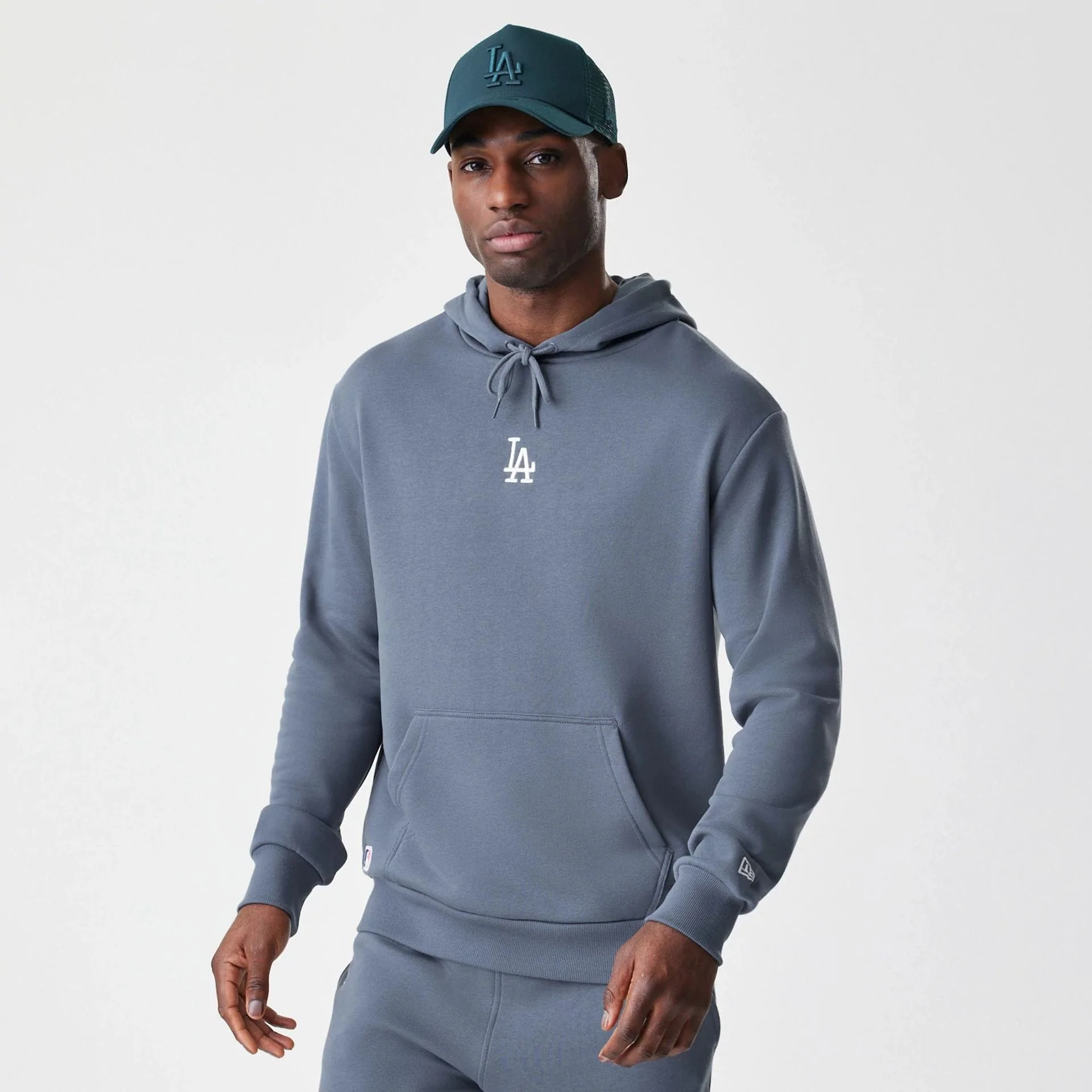 LA Dodgers MLB Midi League Essential Dark Grey Oversized Pullover Hoodie