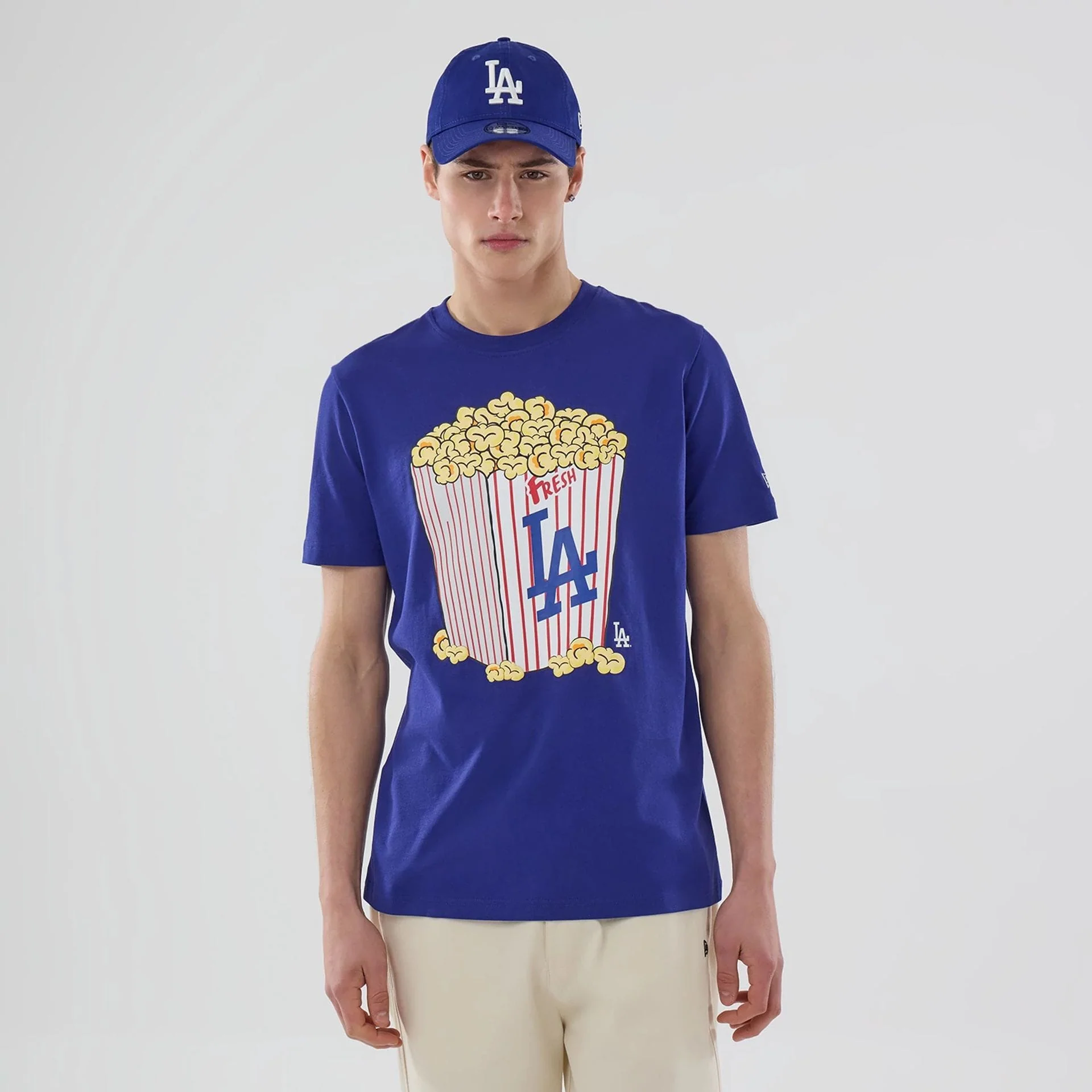LA Dodgers MLB Popcorn Dark Blue T-Shirt