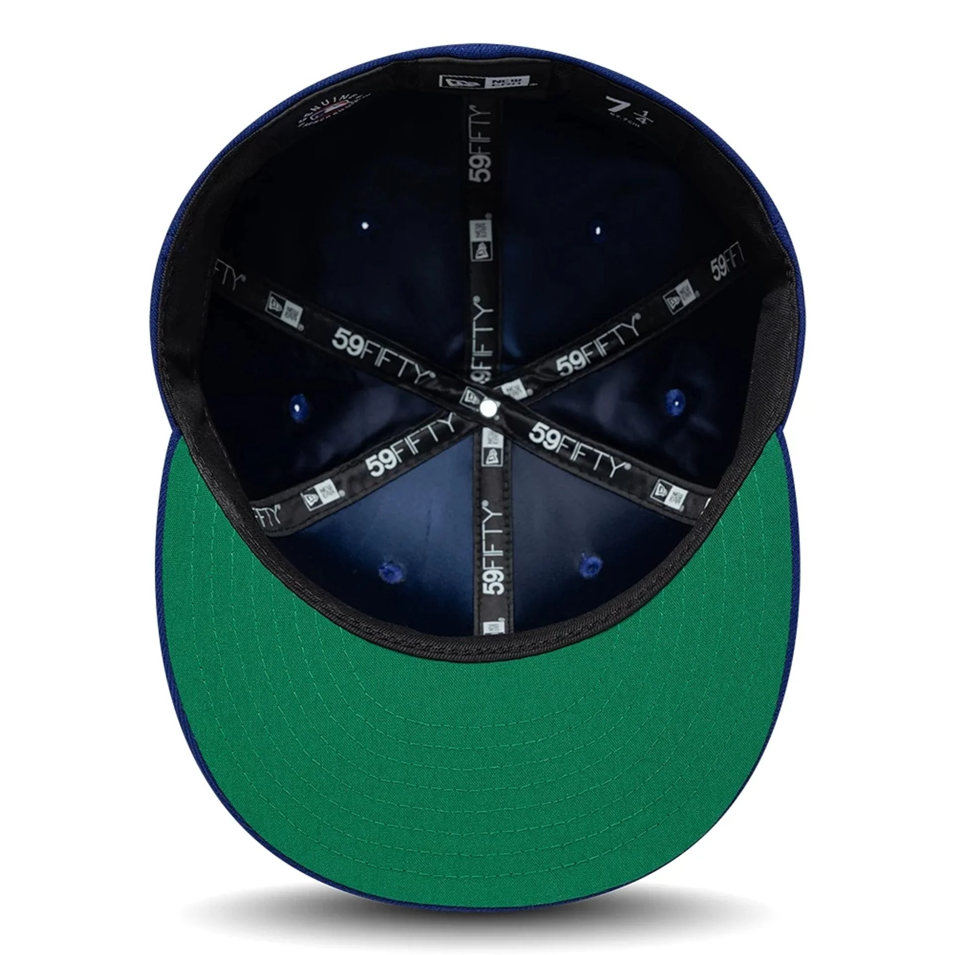 LA Dodgers MLB Sidepatch Satin Lined Dark Blue 59FIFTY Fitted Cap - Image 2