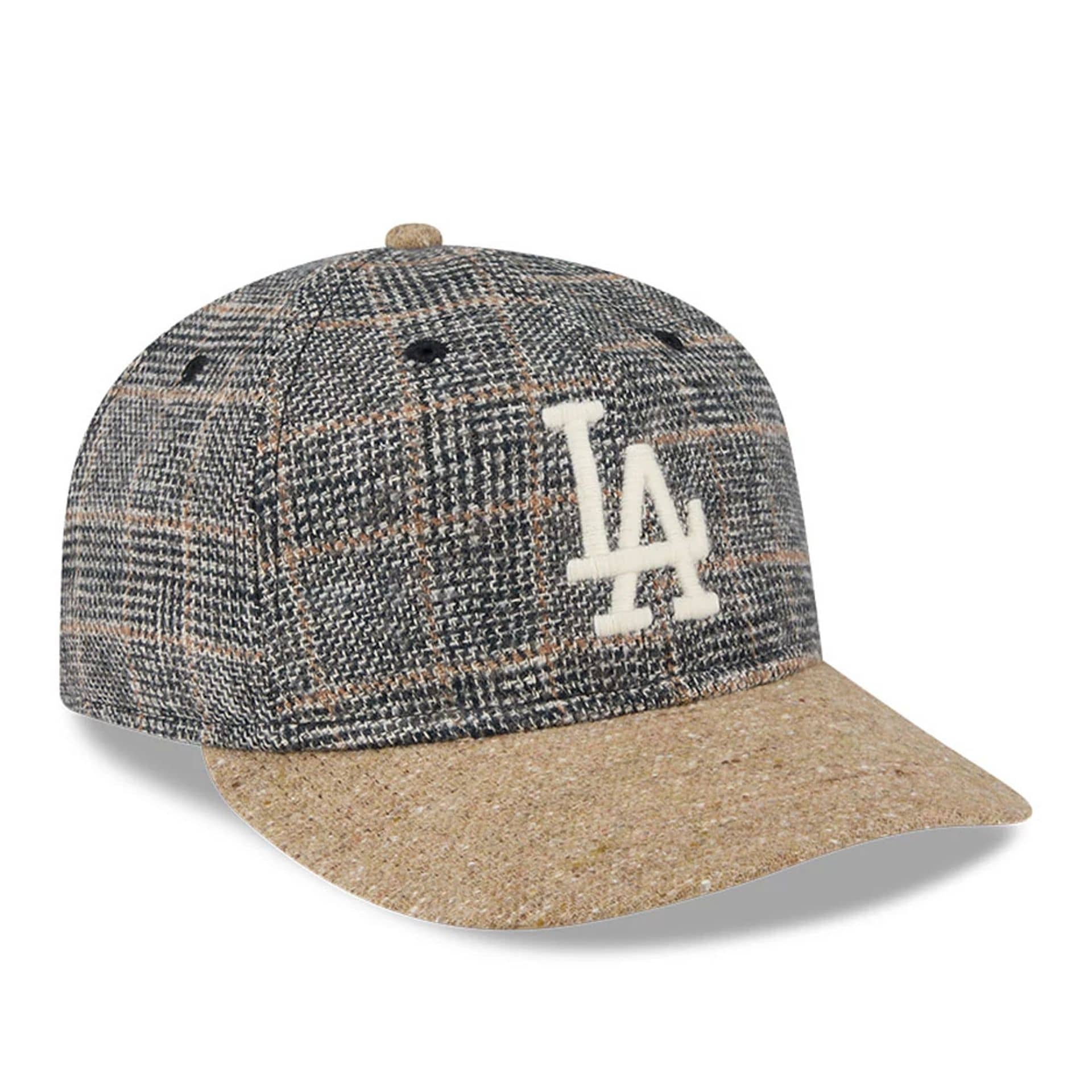LA Dodgers MLB Vintage Tweed Open Blue Retro Crown 59FIFTY Fitted Cap - Image 4