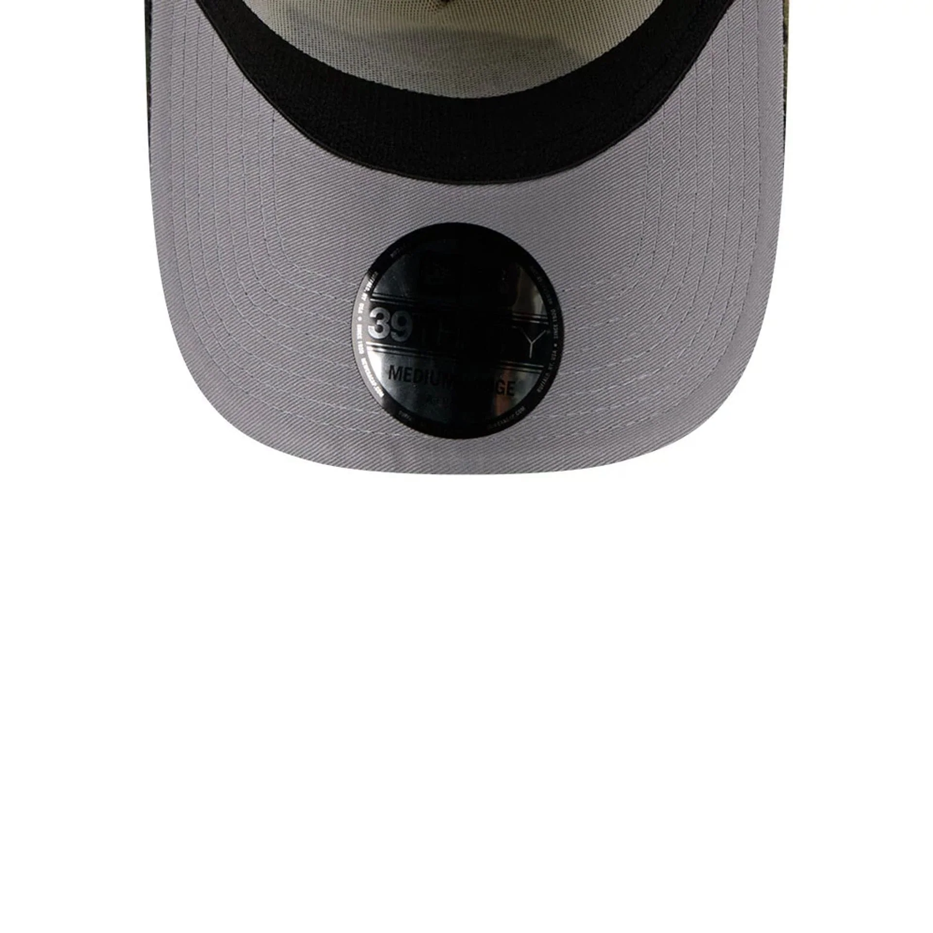 LA Lakers NBA Camo Visor Cream 39THIRTY A-Frame Stretch Fit Cap - Image 2