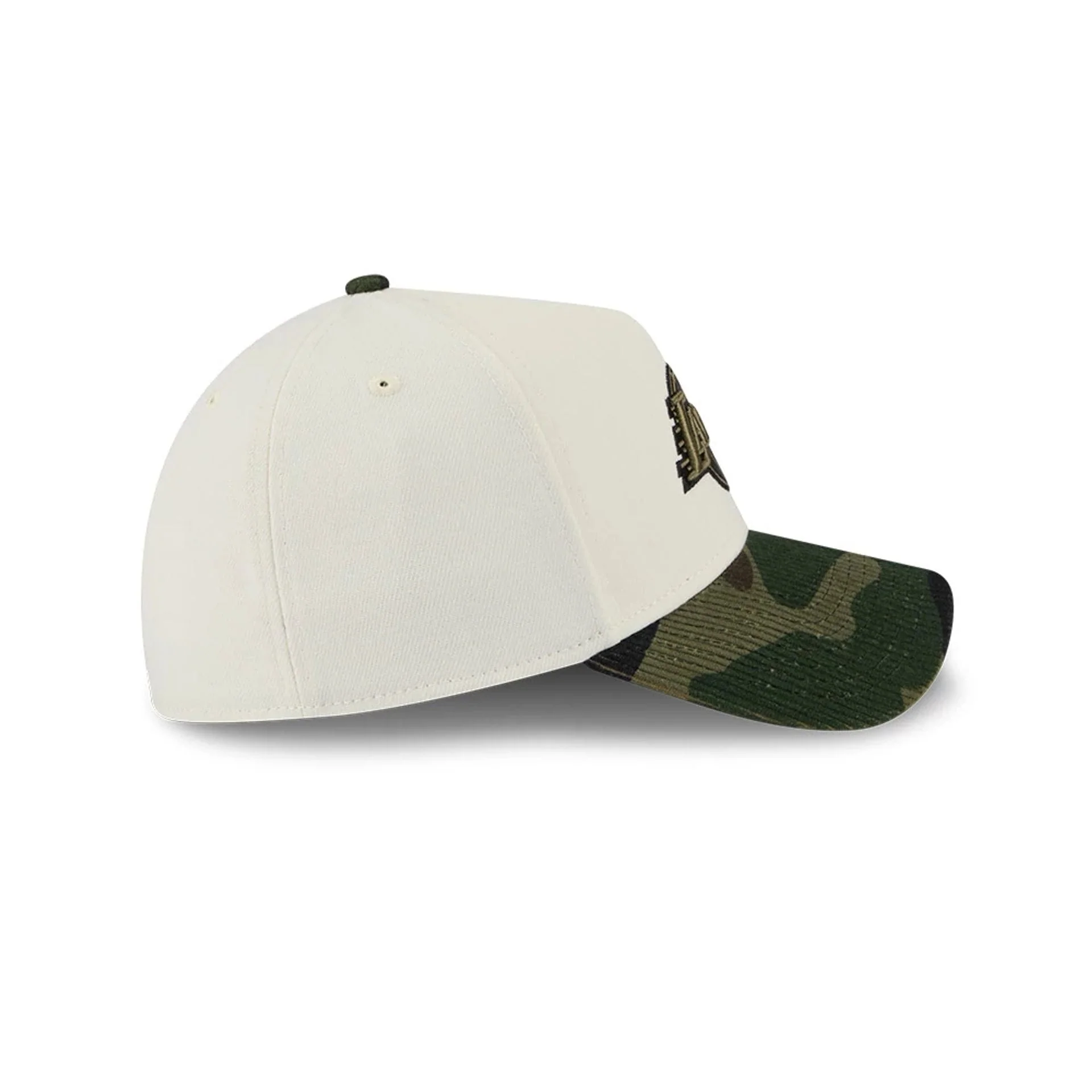 LA Lakers NBA Camo Visor Cream 39THIRTY A-Frame Stretch Fit Cap - Image 6