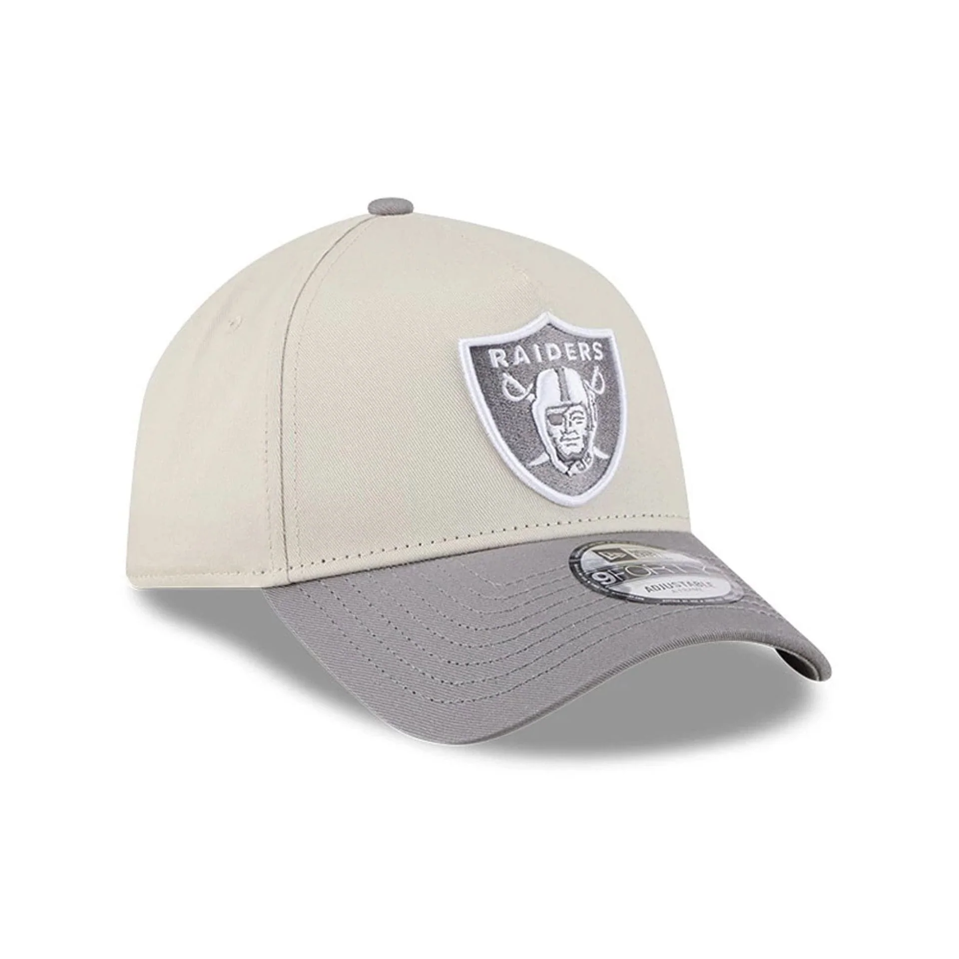Las Vegas Raiders NFL Stone Storm Light Beige 9FORTY A-Frame Adjustable Cap - Image 3