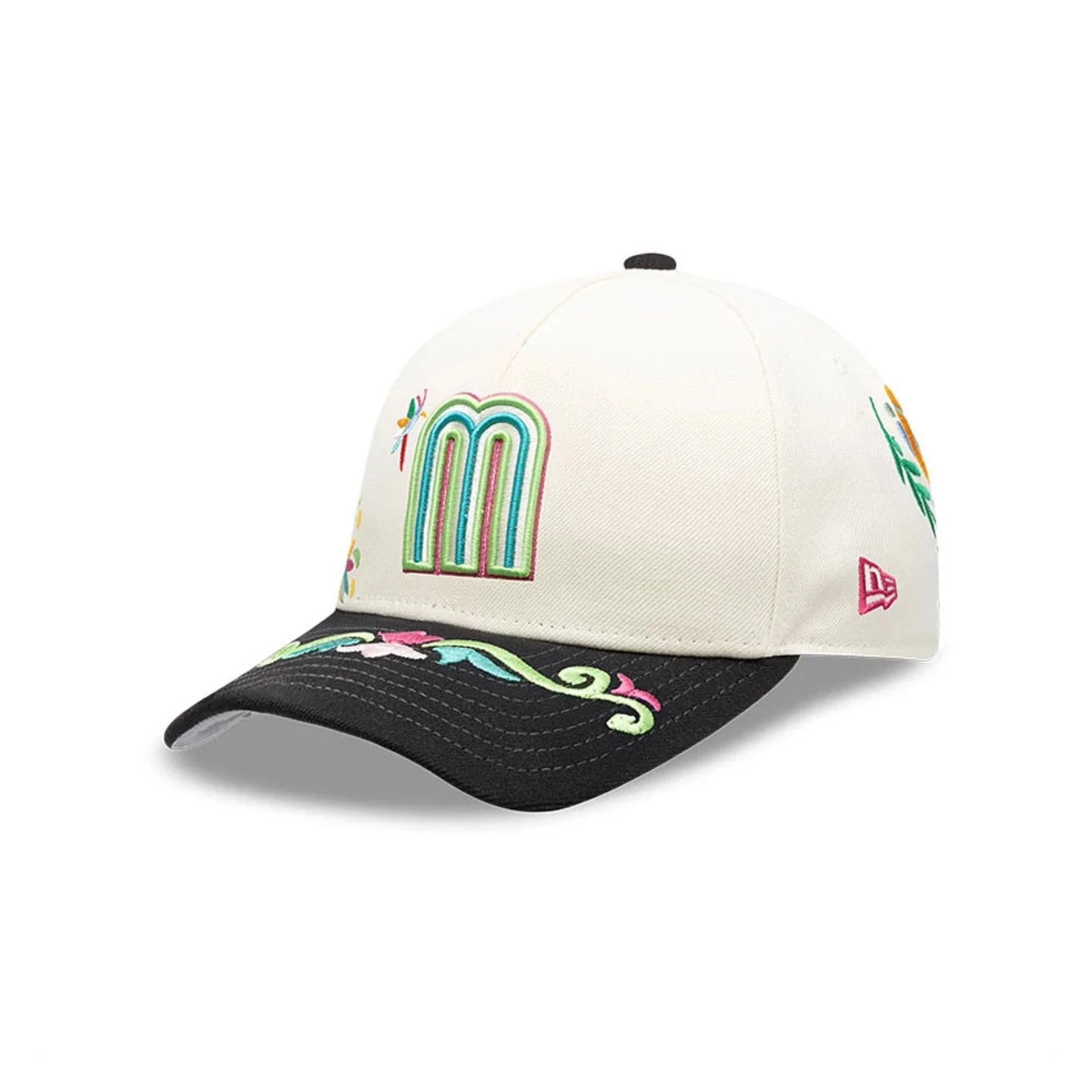 Mexico WBC Latin Embroidery White 9FORTY M-Crown A-Frame Adjustable Cap
