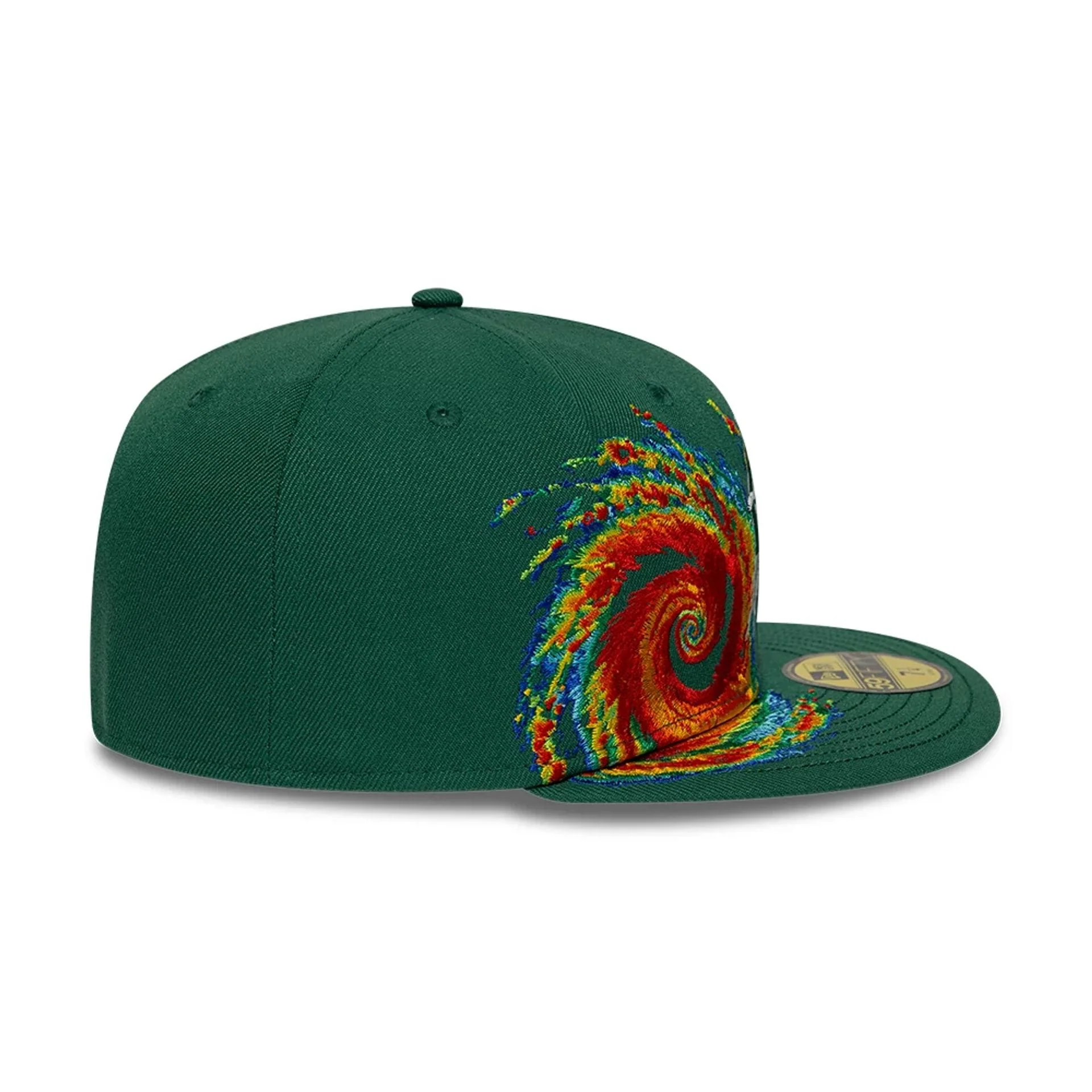 Miami Marlins MLB Storm Pattern Dark Green 59FIFTY Fitted Cap - Image 5