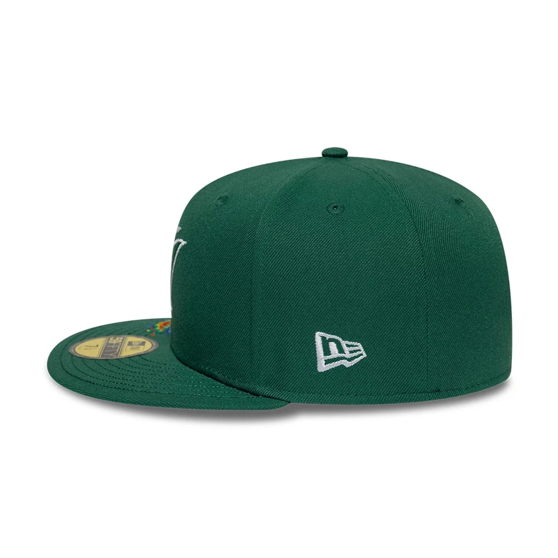 Miami Marlins MLB Storm Pattern Dark Green 59FIFTY Fitted Cap - Image 6