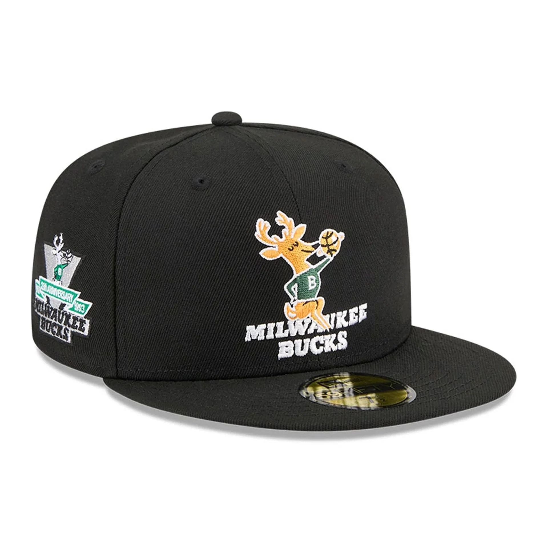 Milwaukee Bucks NBA Hardwood Classic Black 59FIFTY Fitted Cap