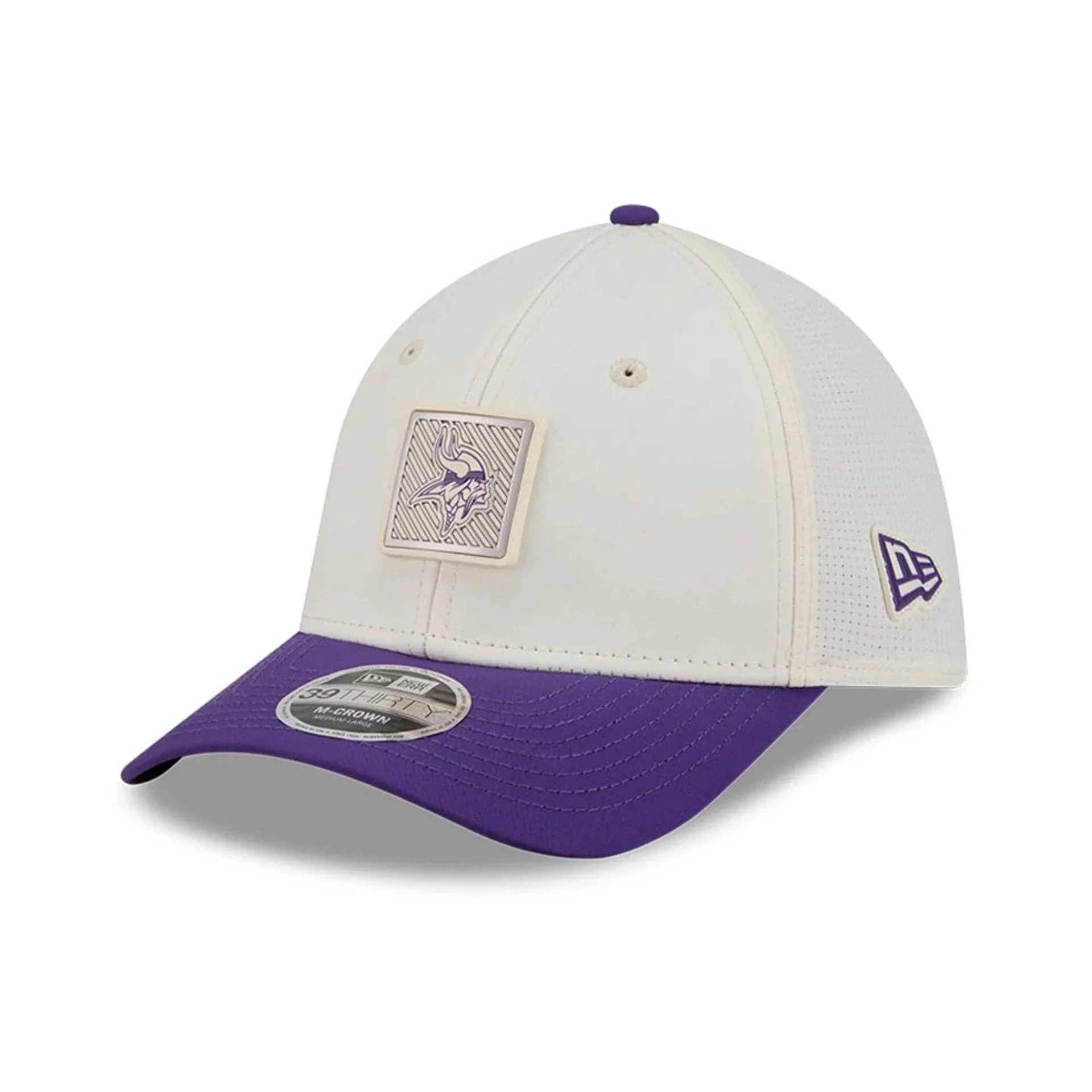 Minnesota Vikings NFL Training 2026 White 39THIRTY M-Crown Stretch Fit Cap - Image 3