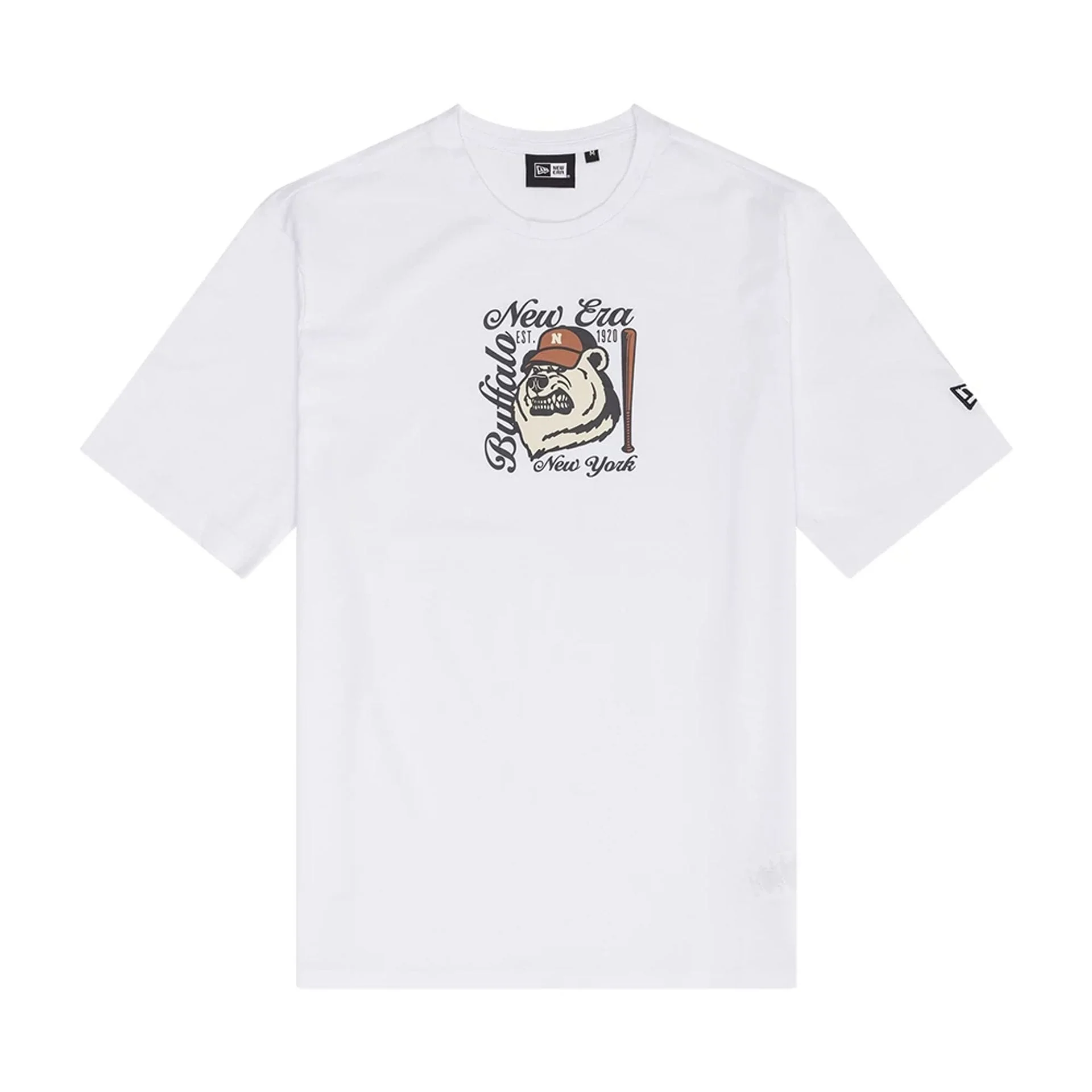 New Era Bear Graphic White T-Shirt
