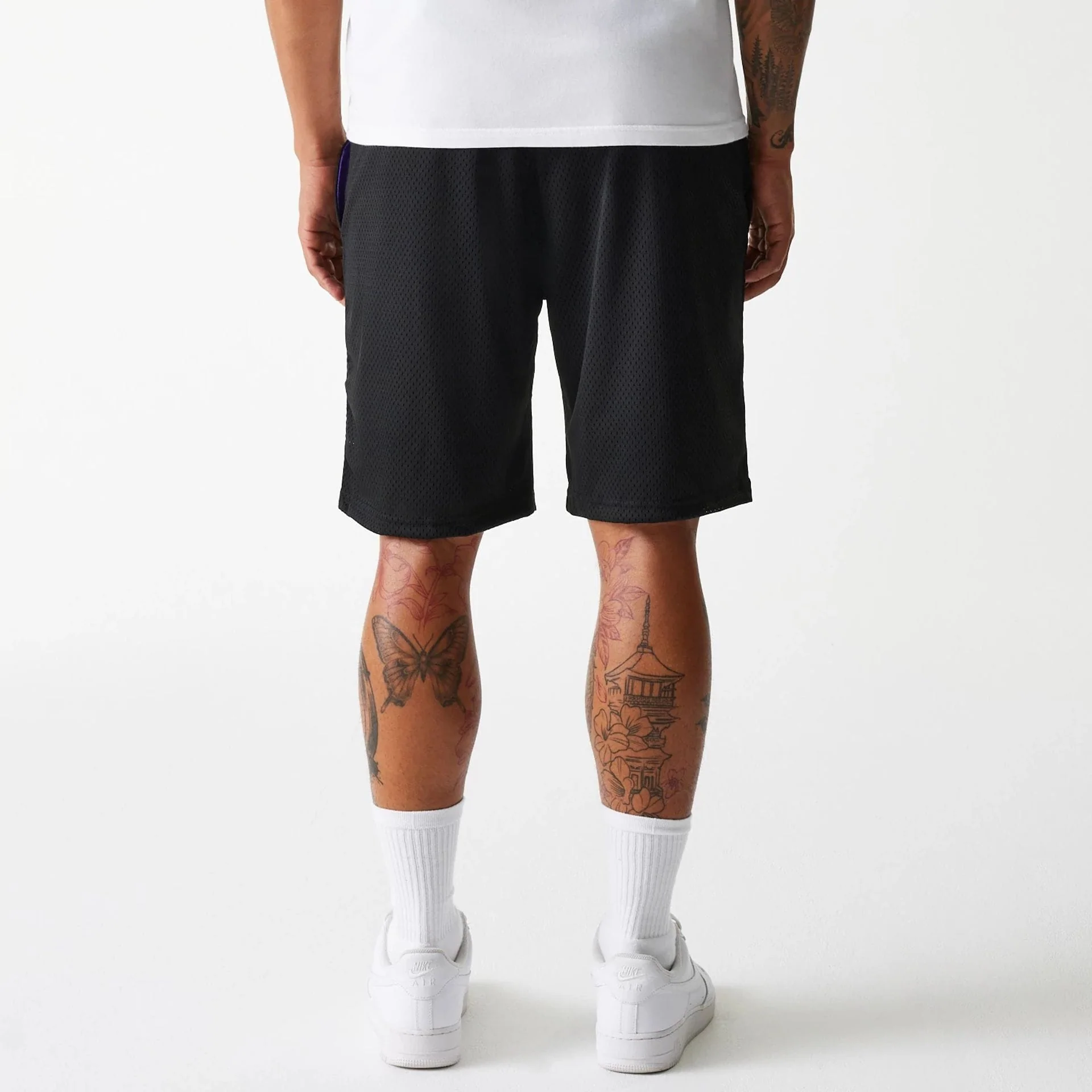 New Era Black Mesh Shorts - Image 2