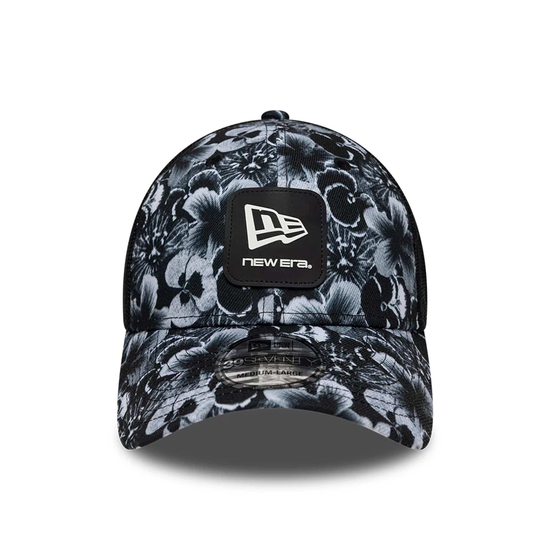 New Era Floral Black 39SEVENTY Stretch Fit Cap - Image 3