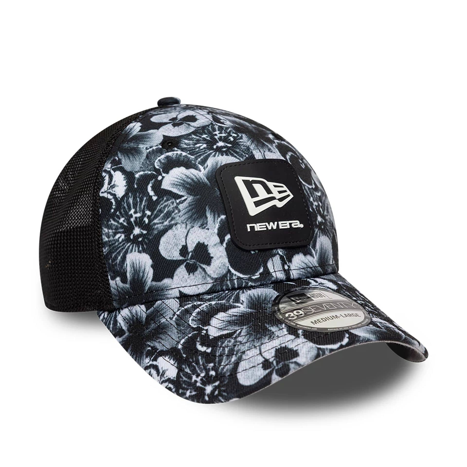 New Era Floral Black 39SEVENTY Stretch Fit Cap - Image 4
