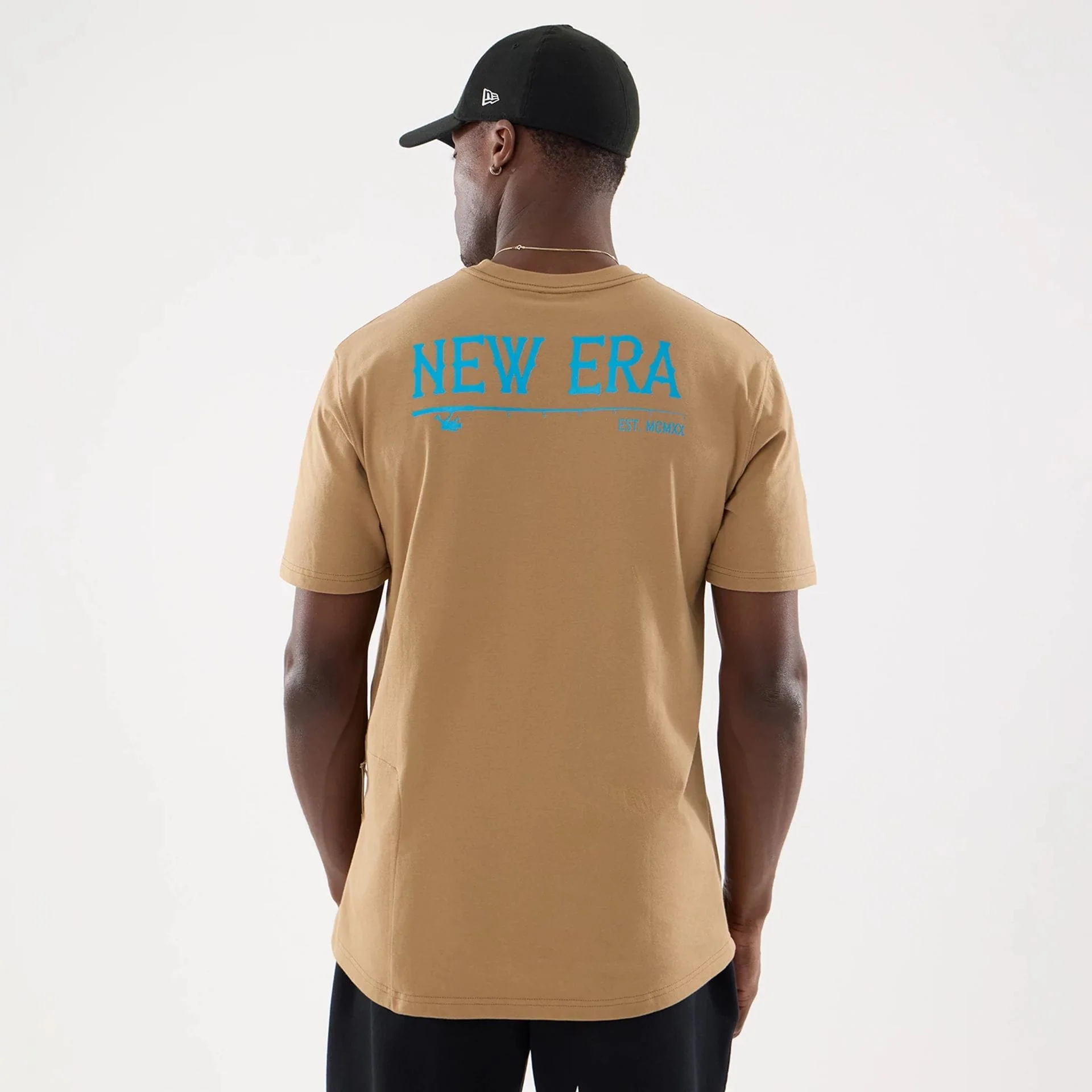 New Era Graphic Outdoor Fishing Beige T-Shirt - Image 2