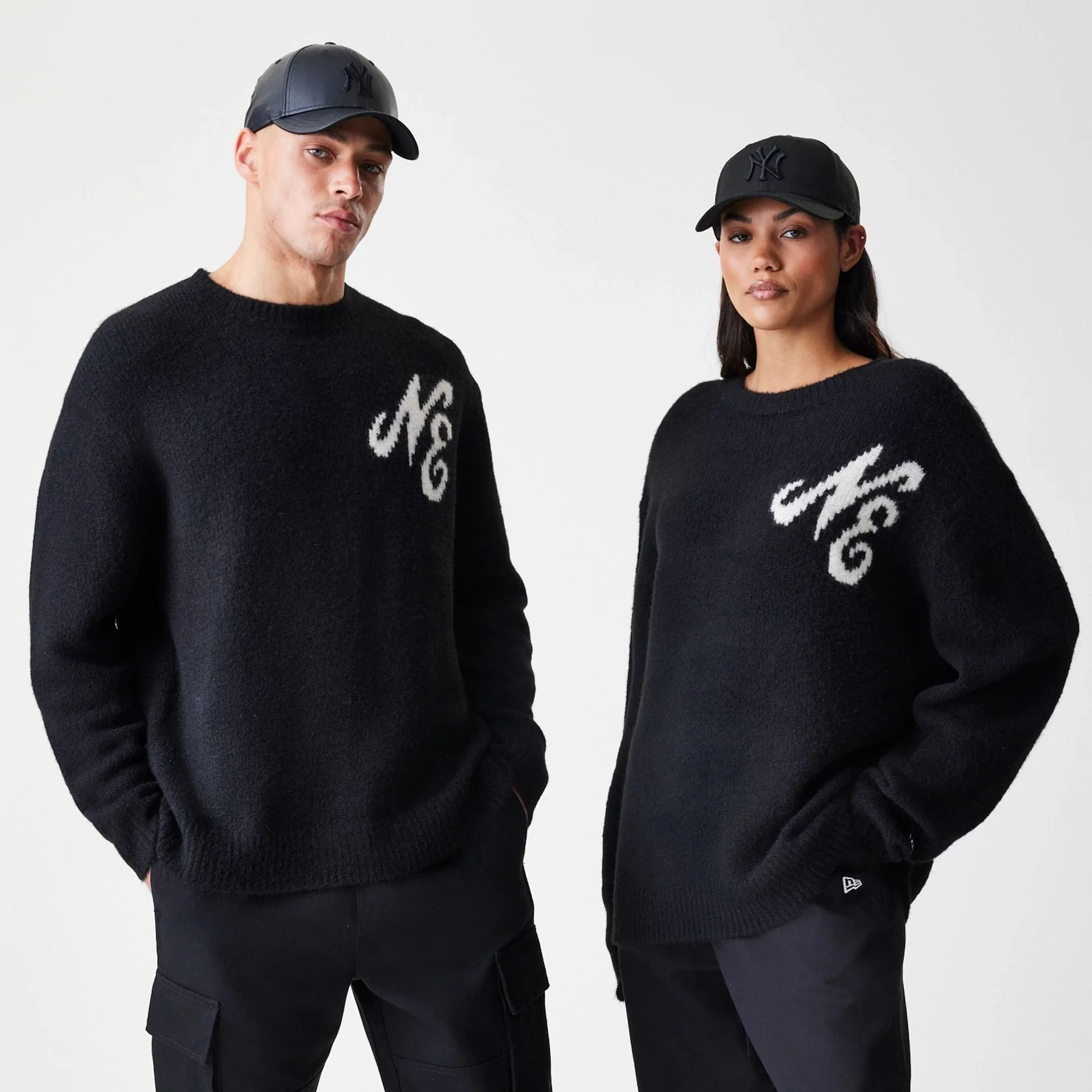 New Era Knit Black Knitted Sweater