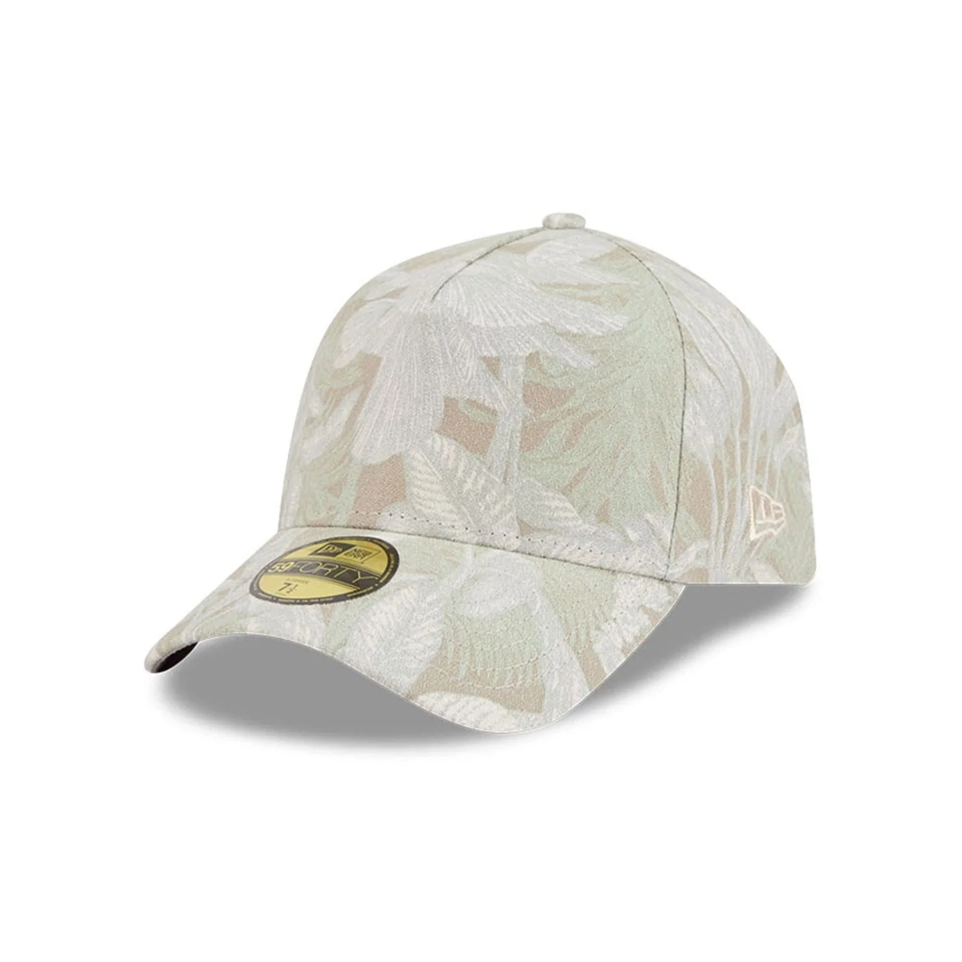 New Era Leafy Palm Light Beige 59FORTY A-Frame Fitted Cap
