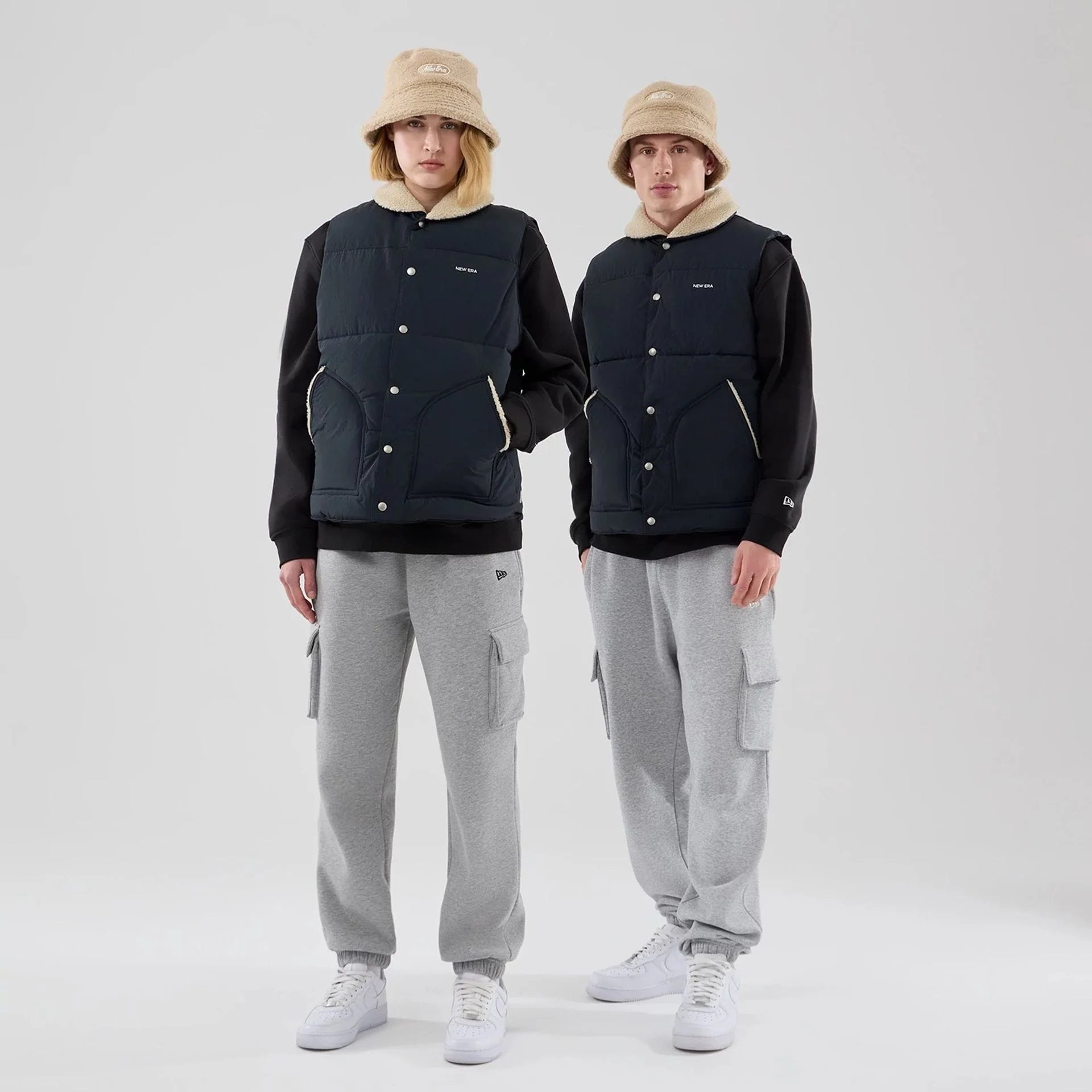 New Era Organic Boa Neck Navy Gilet