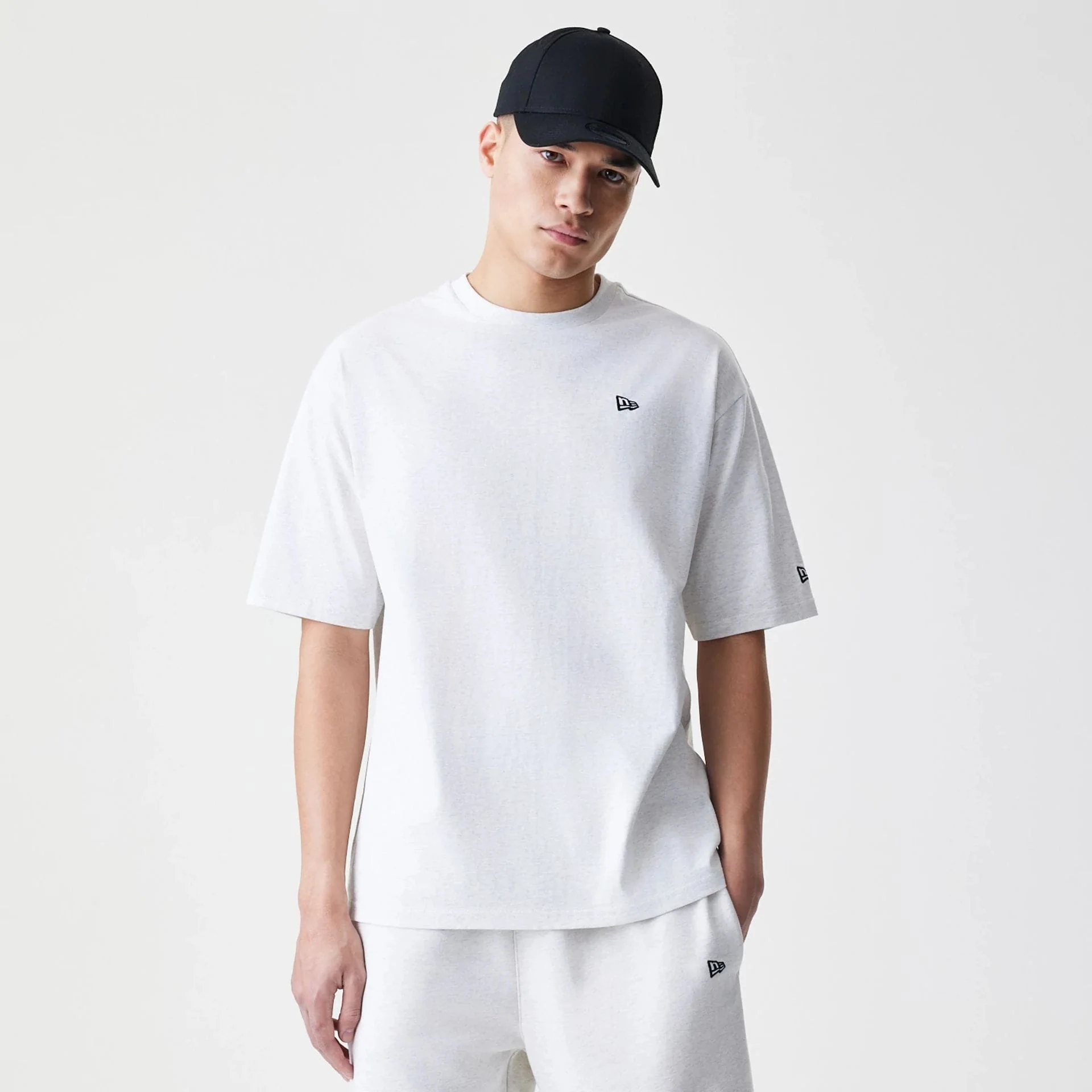 New Era Premium Essential Pastel Grey Oversized T-Shirt